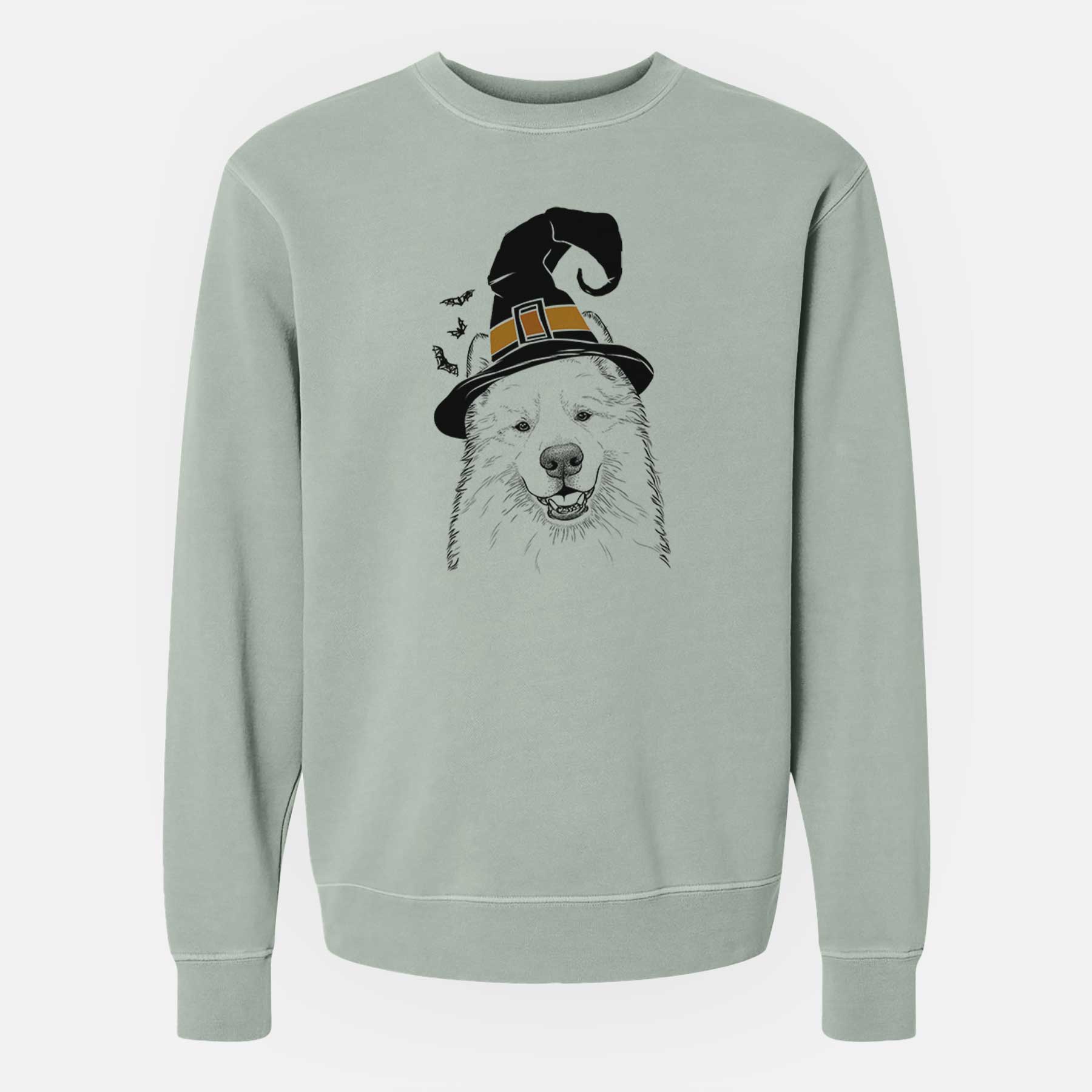 Witch Foster the Samoyed - Unisex Pigment Dyed Crew Sweatshirt