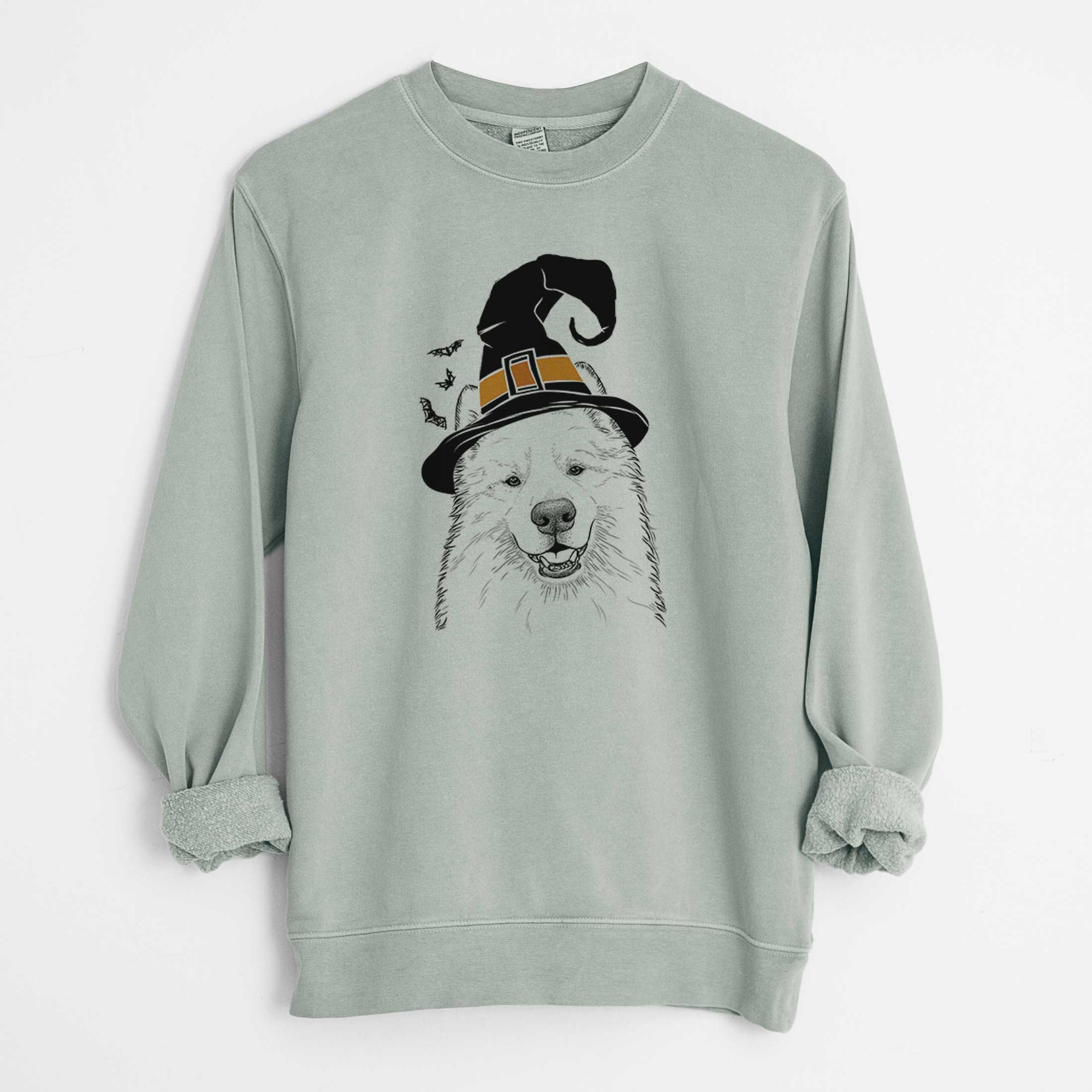 Witch Foster the Samoyed - Unisex Pigment Dyed Crew Sweatshirt