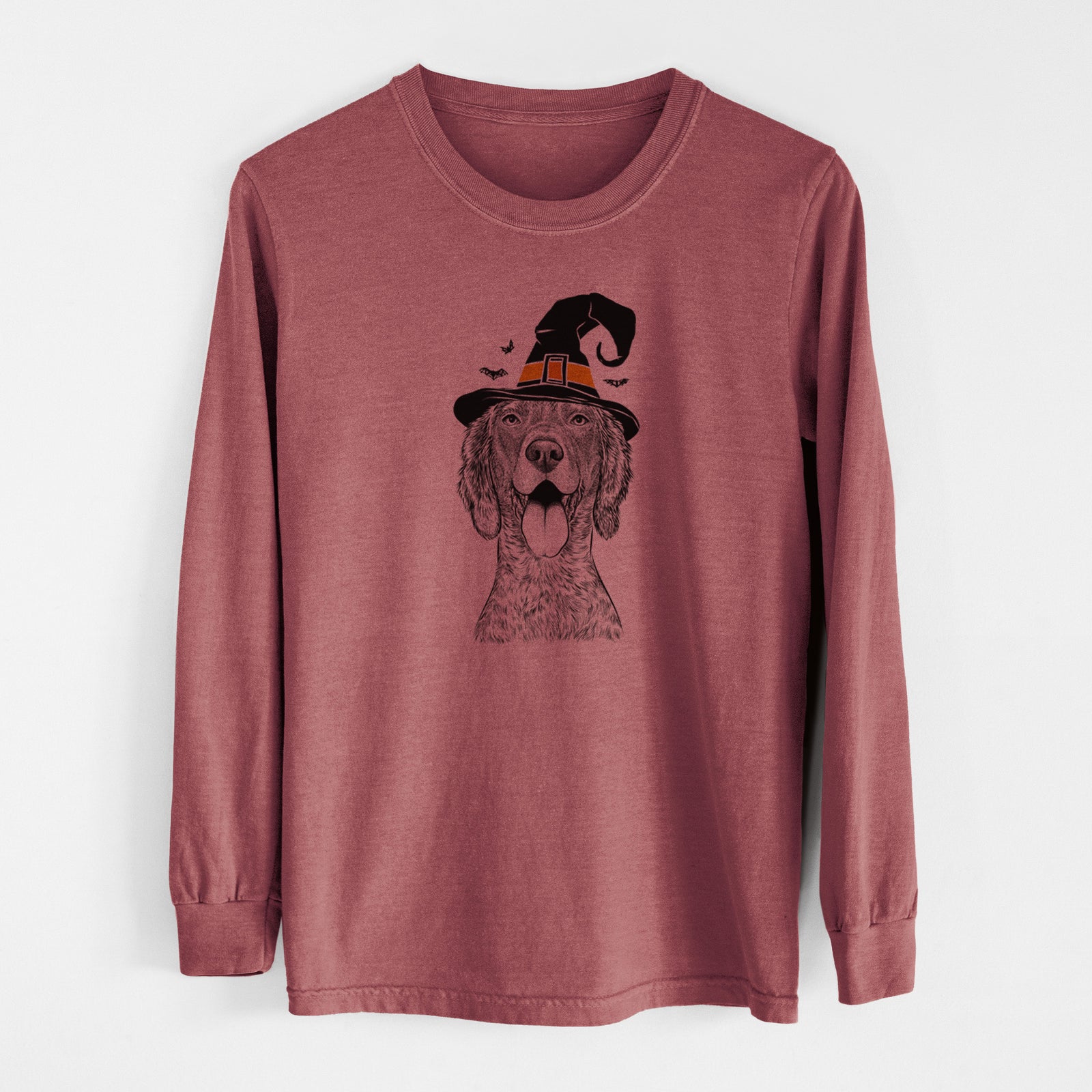 Witch Freddy the English Setter - Men's Heavyweight 100% Cotton Long Sleeve