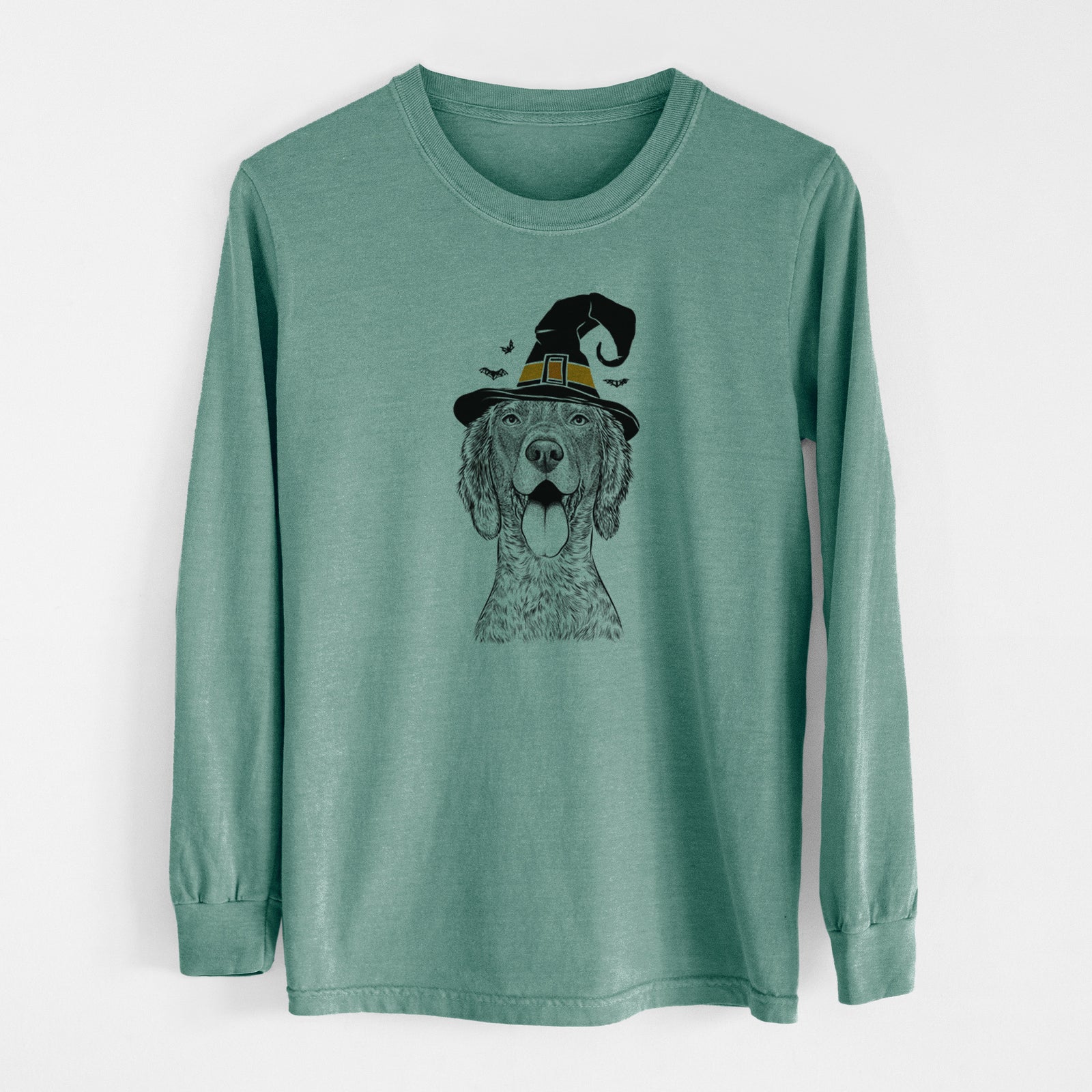 Witch Freddy the English Setter - Men's Heavyweight 100% Cotton Long Sleeve