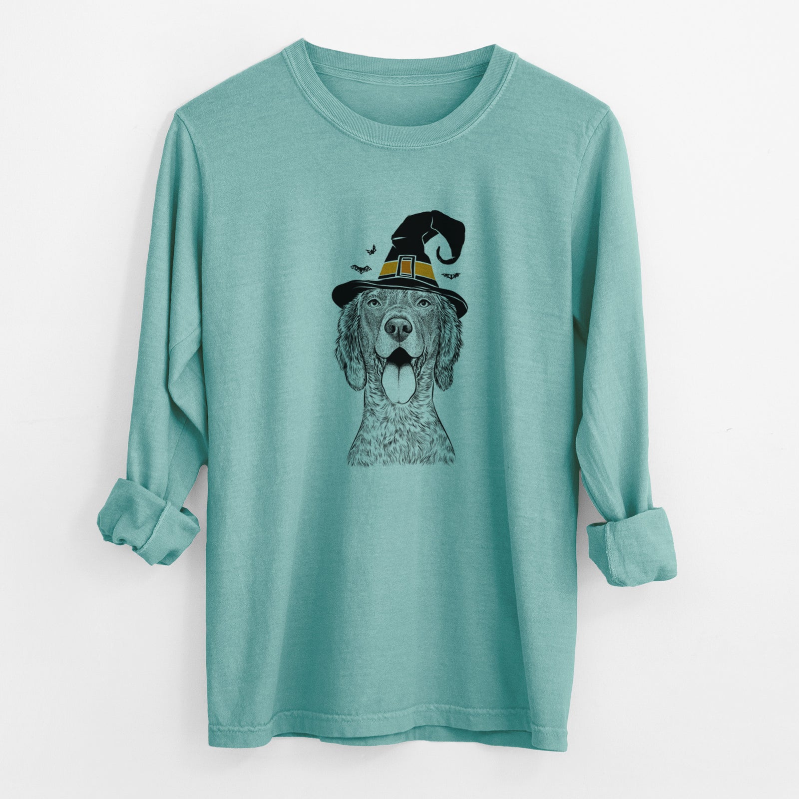 Witch Freddy the English Setter - Men's Heavyweight 100% Cotton Long Sleeve