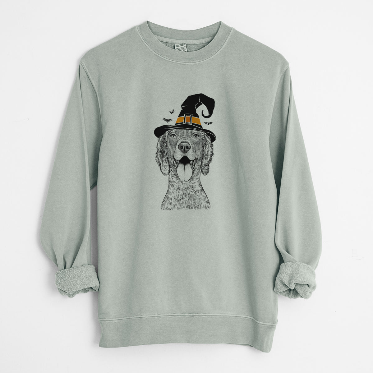 Witch Freddy the English Setter - Unisex Pigment Dyed Crew Sweatshirt