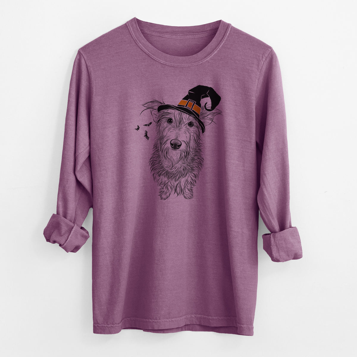 Witch Frida Doggo the Rescue Terrier Mix - Men's Heavyweight 100% Cotton Long Sleeve