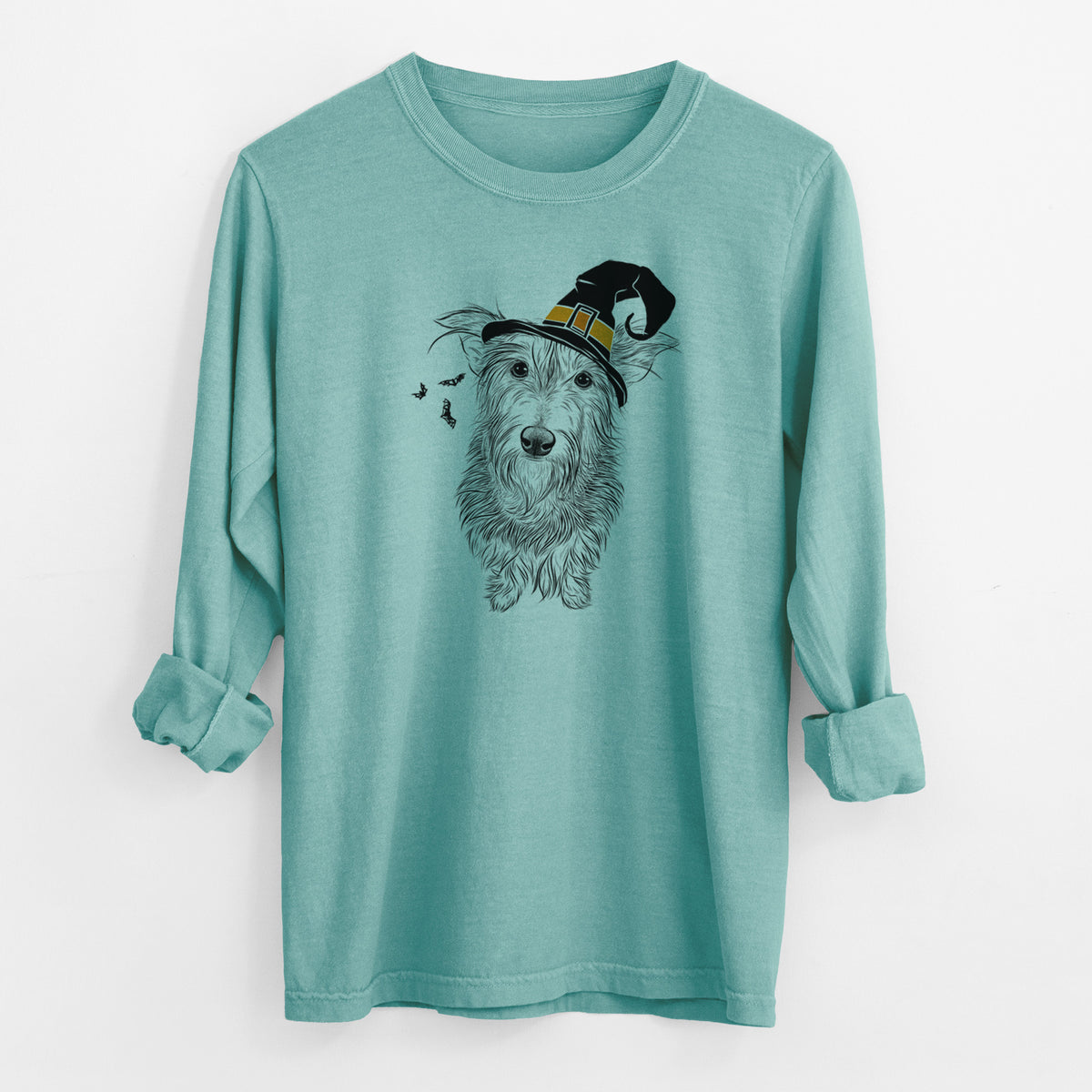 Witch Frida Doggo the Rescue Terrier Mix - Men's Heavyweight 100% Cotton Long Sleeve