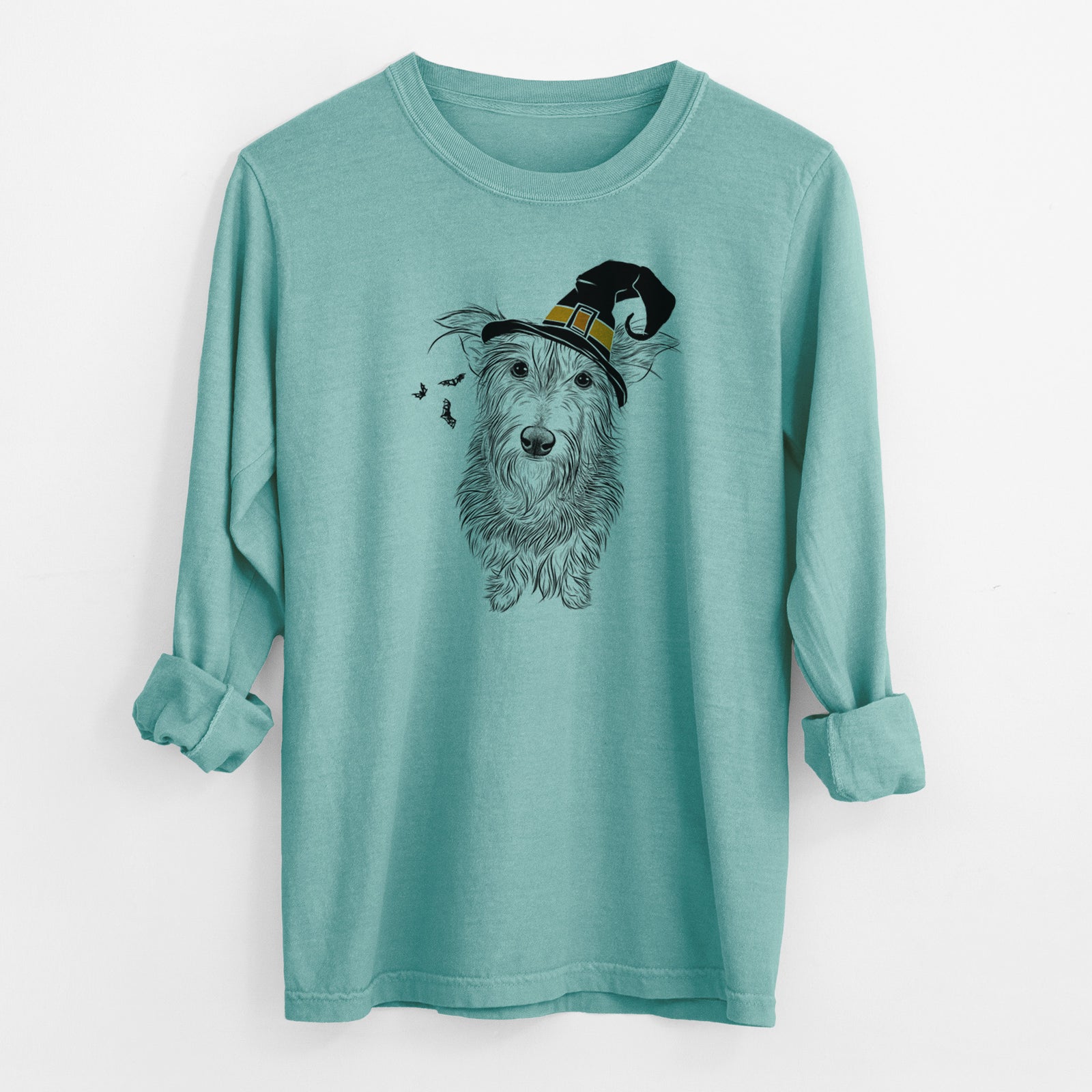 Witch Frida Doggo the Rescue Terrier Mix - Men's Heavyweight 100% Cotton Long Sleeve