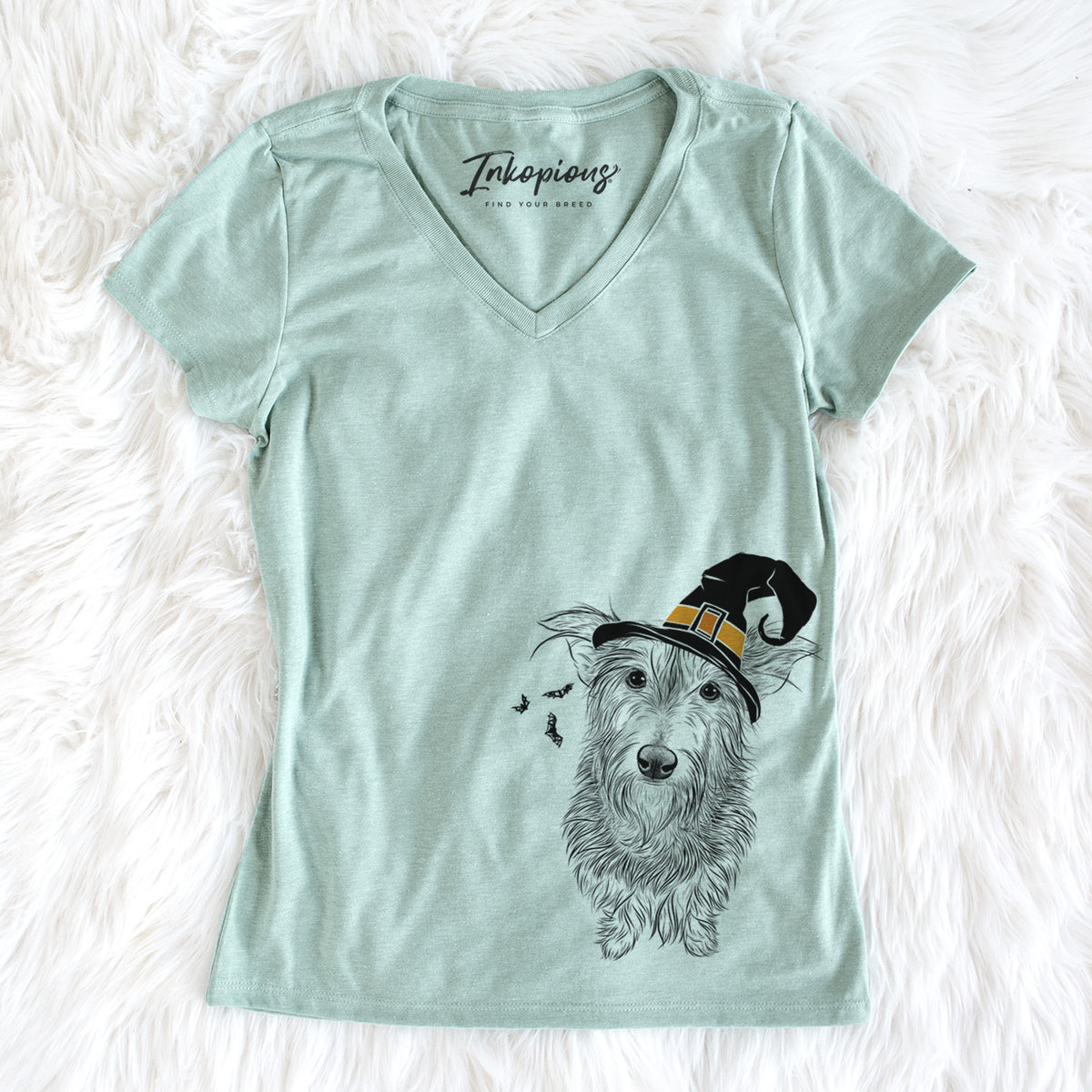 Witch Frida Doggo the Rescue Terrier Mix - Women&#39;s Perfect V-neck Shirt