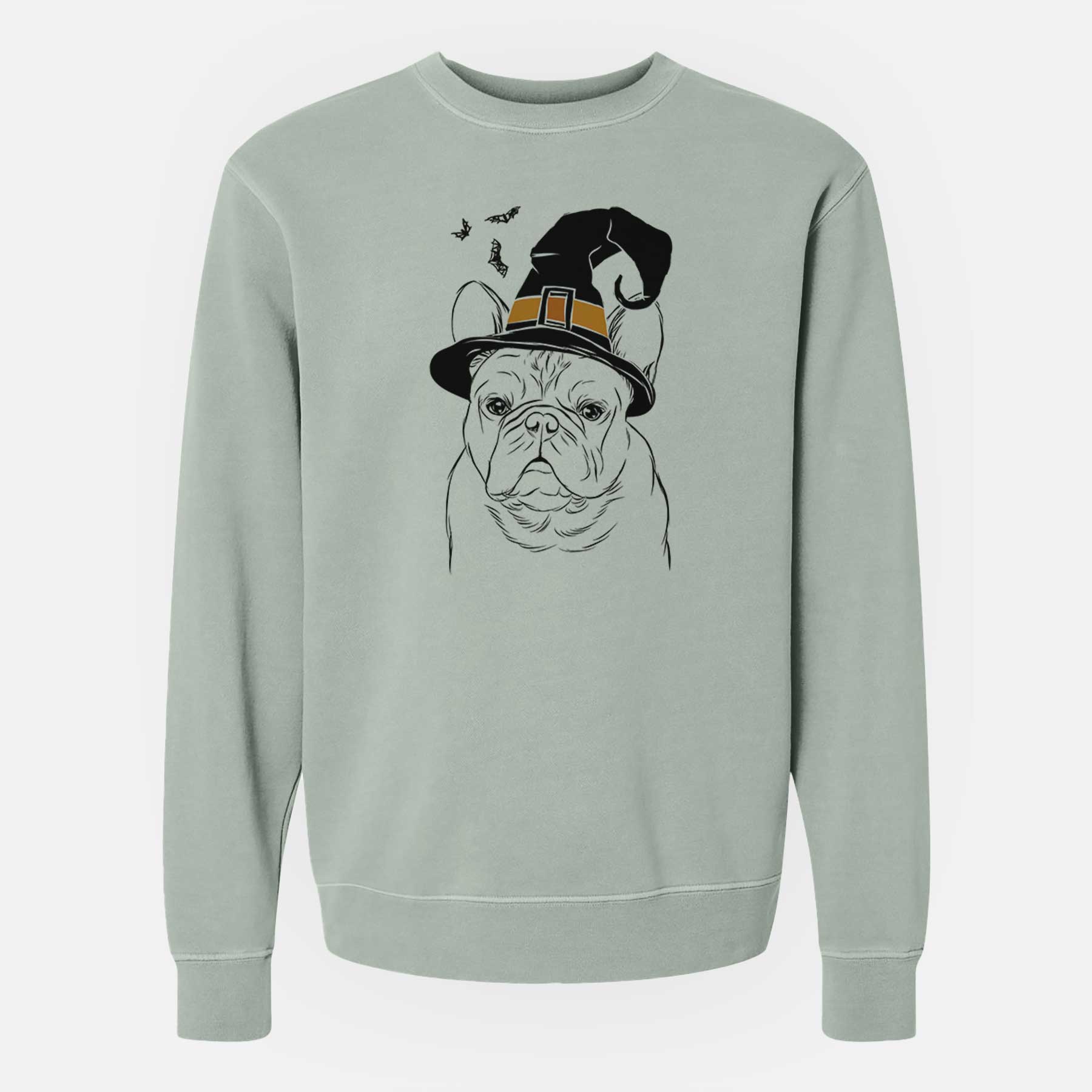 Witch Fudge the French Bulldog - Unisex Pigment Dyed Crew Sweatshirt