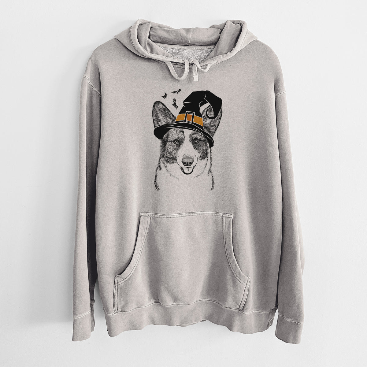 Witch Gabby the Cardigan Welsh Corgi - Unisex Pigment Dyed Hoodie