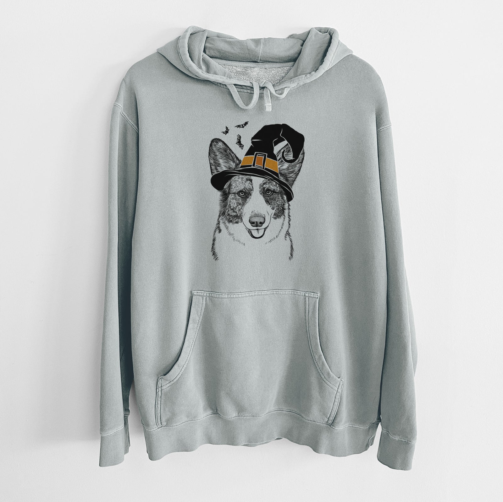 Witch Gabby the Cardigan Welsh Corgi - Unisex Pigment Dyed Hoodie