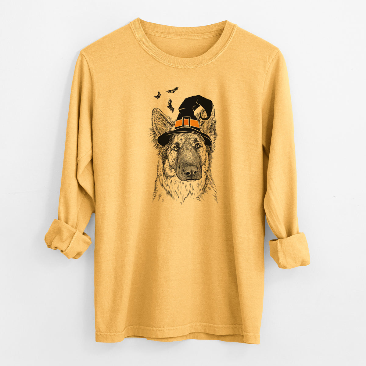 Witch Geddy the Shiloh Shepherd - Men's Heavyweight 100% Cotton Long Sleeve