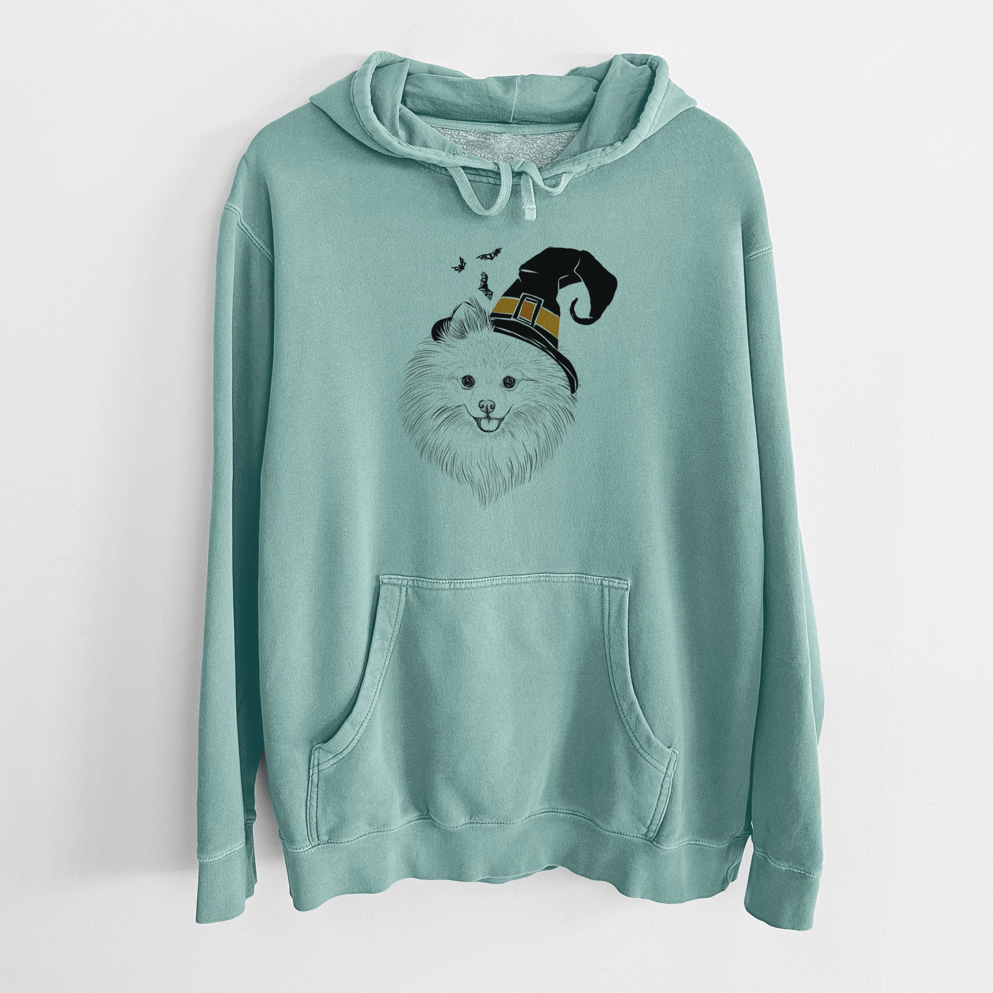 Witch GiGi the Pomeranian - Unisex Pigment Dyed Hoodie