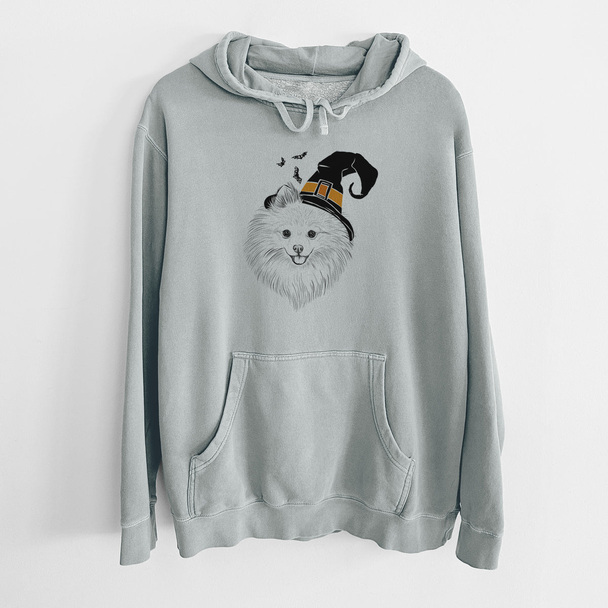 Witch GiGi the Pomeranian - Unisex Pigment Dyed Hoodie