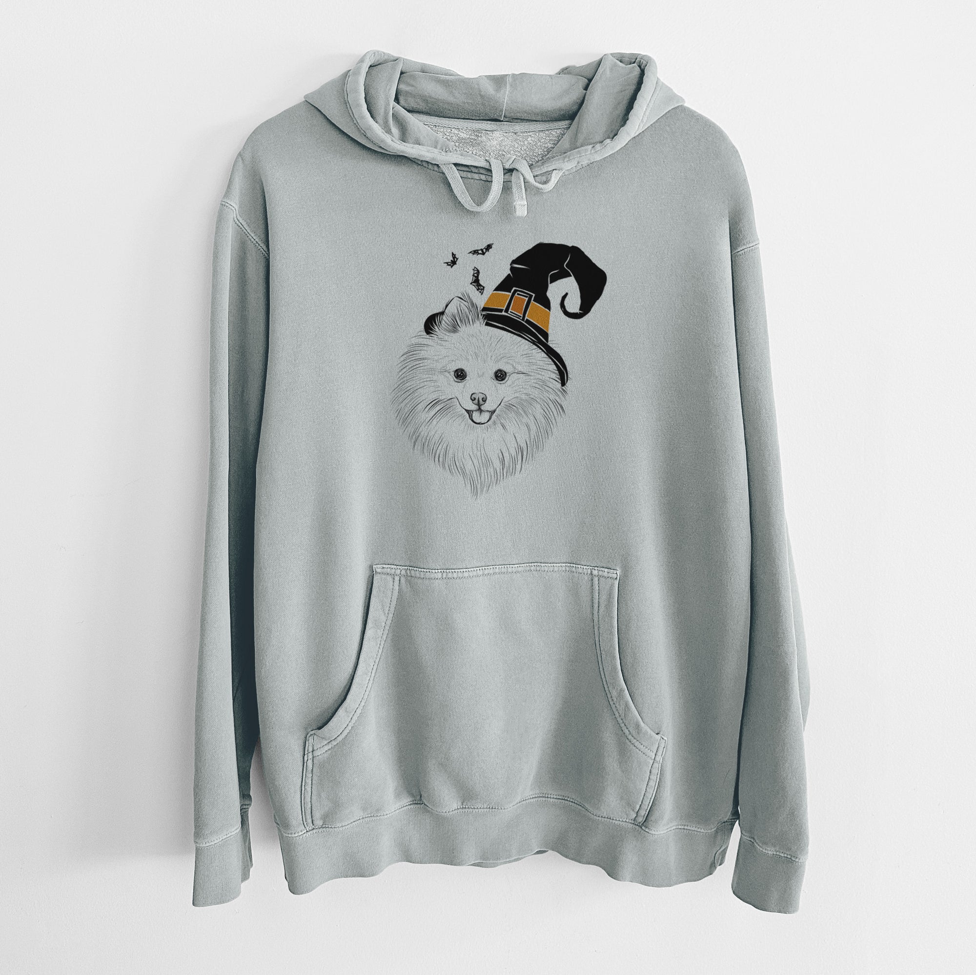 Witch GiGi the Pomeranian - Unisex Pigment Dyed Hoodie