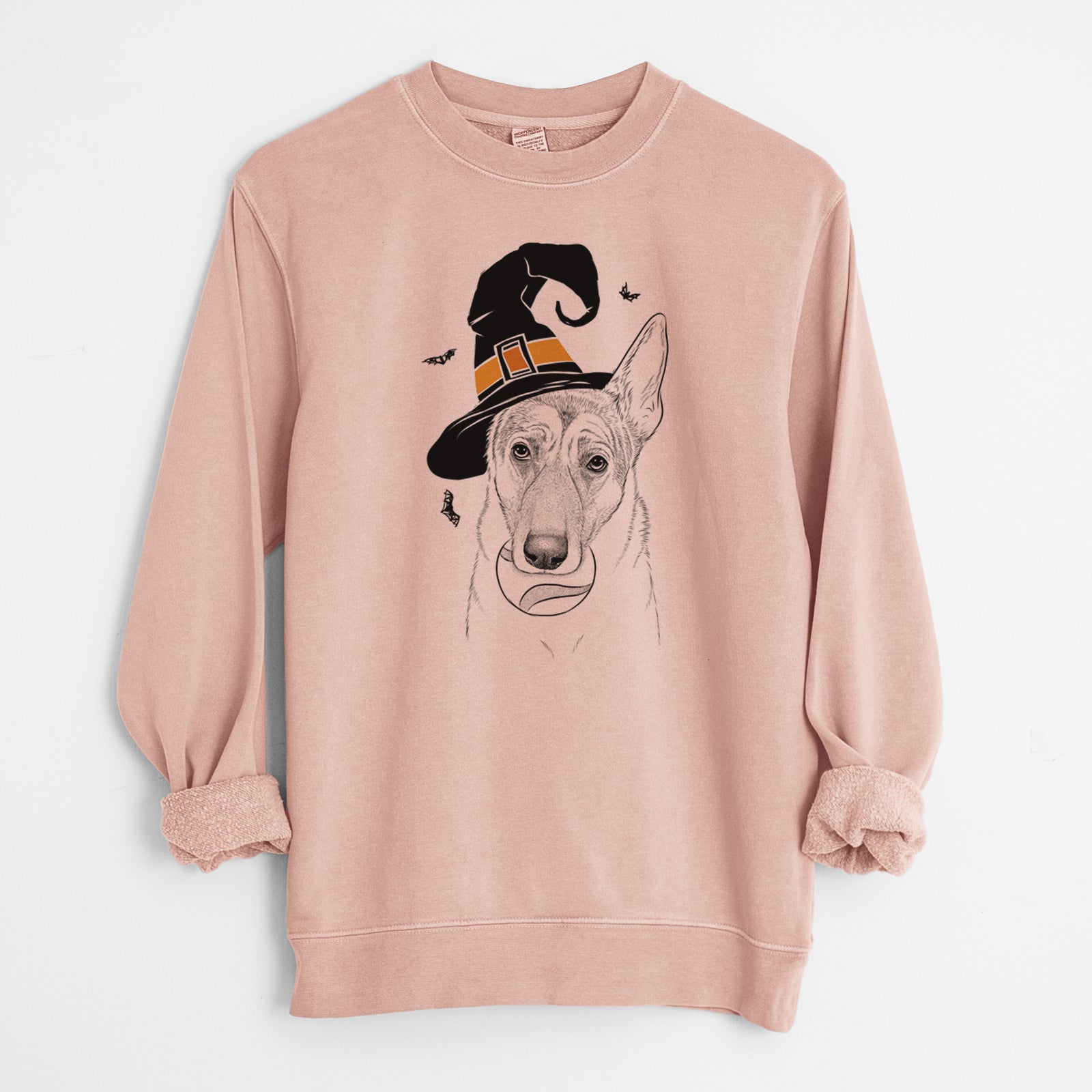 Witch Greta the German Shepherd - Unisex Pigment Dyed Crew Sweatshirt