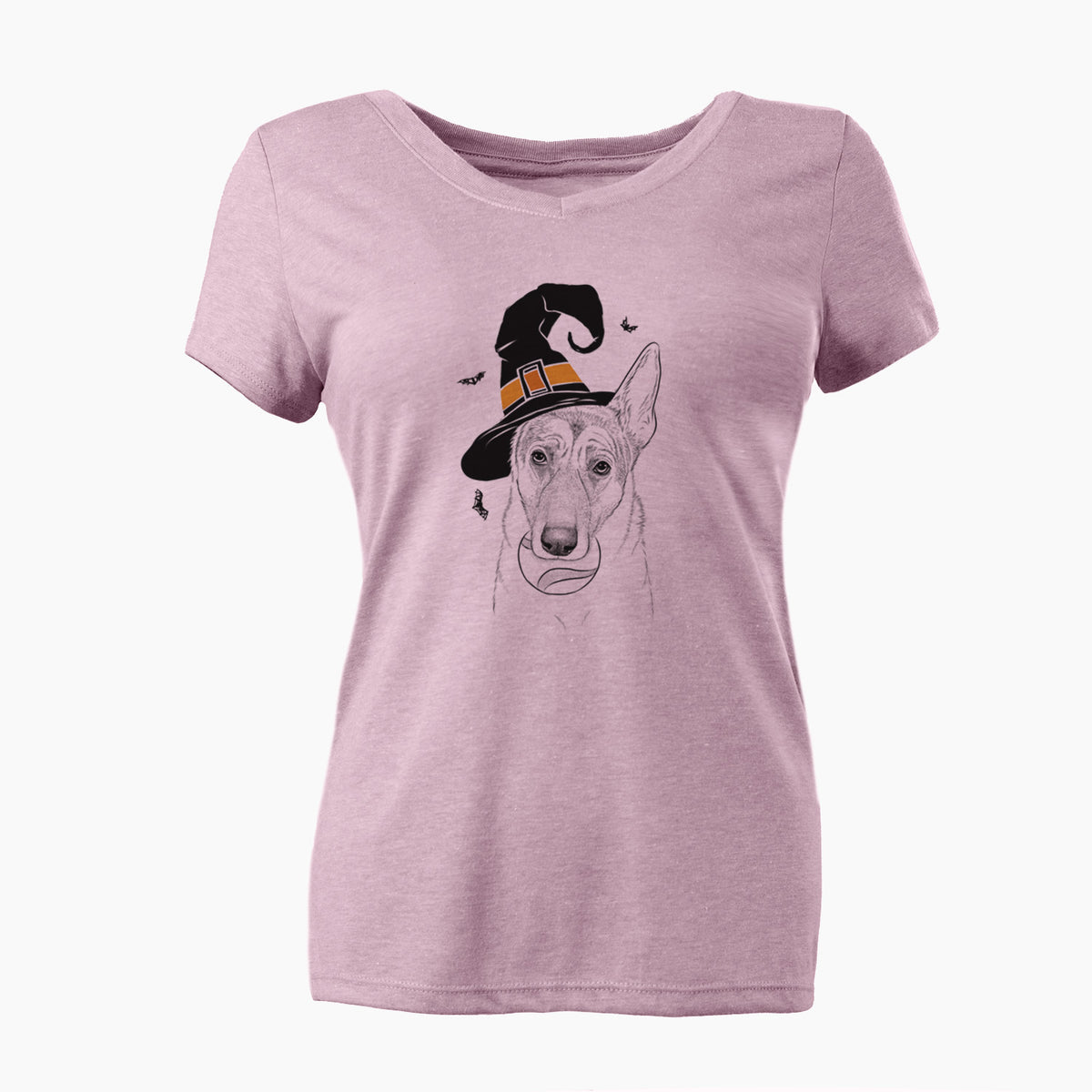 Witch Greta the German Shepherd - Women's Perfect V-neck Shirt