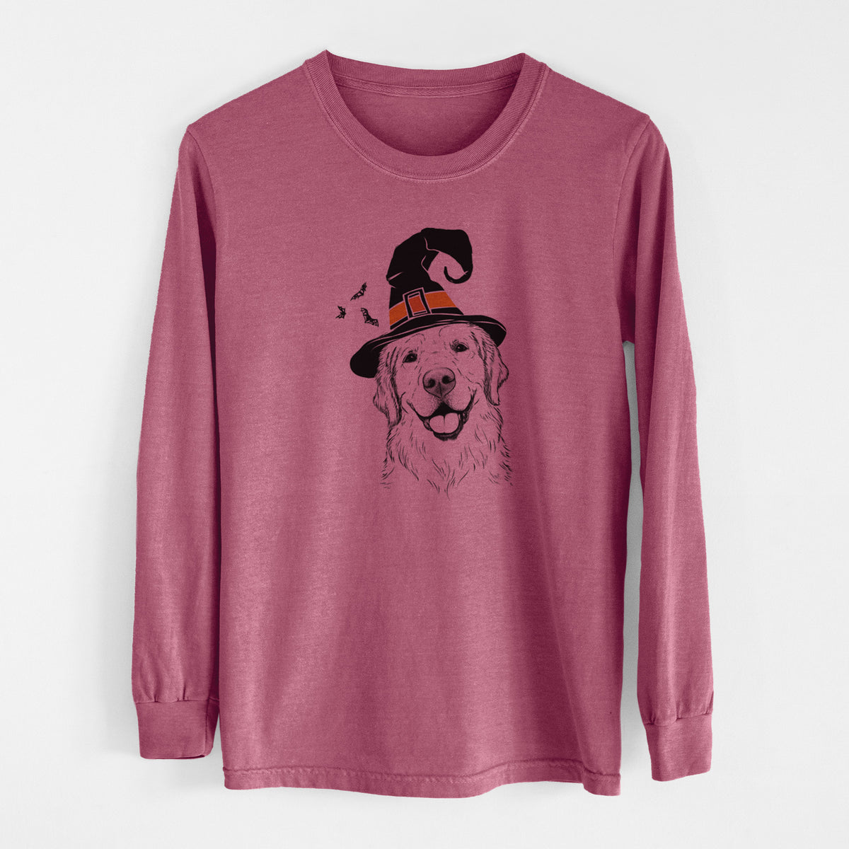 Witch Griffin the Golden Retriever - Men's Heavyweight 100% Cotton Long Sleeve