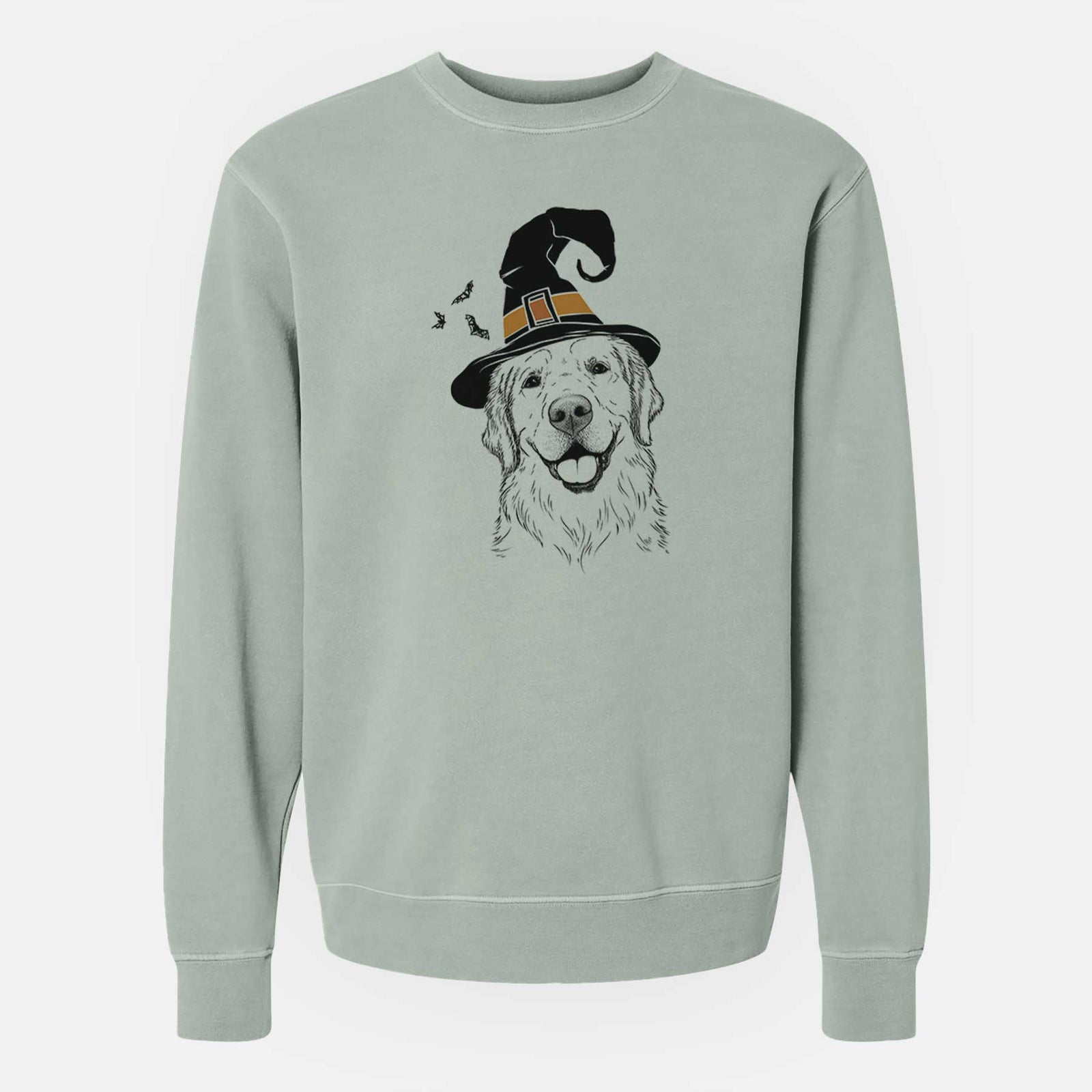 Witch Griffin the Golden Retriever - Unisex Pigment Dyed Crew Sweatshirt