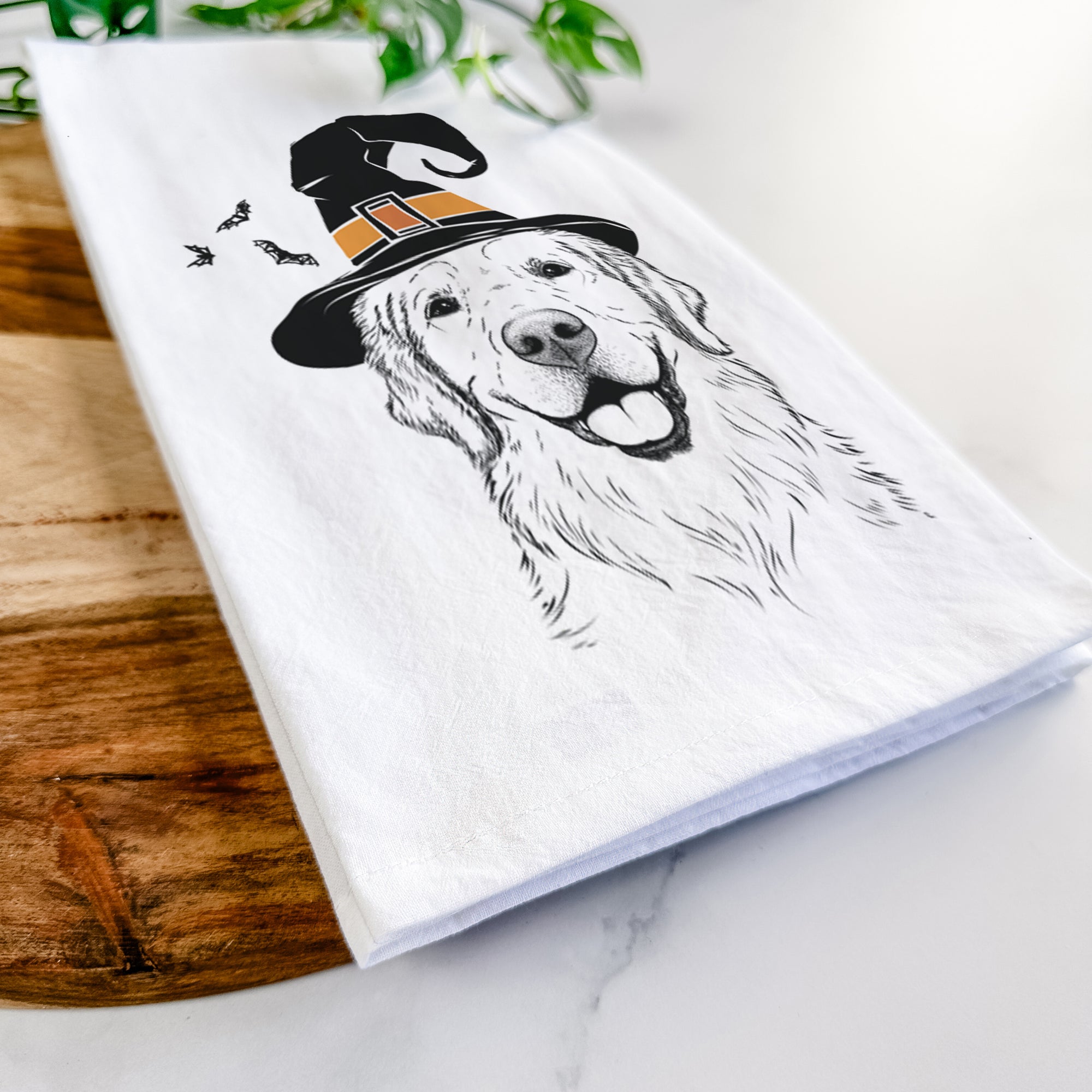 Griffin the Golden Retriever Tea Towel