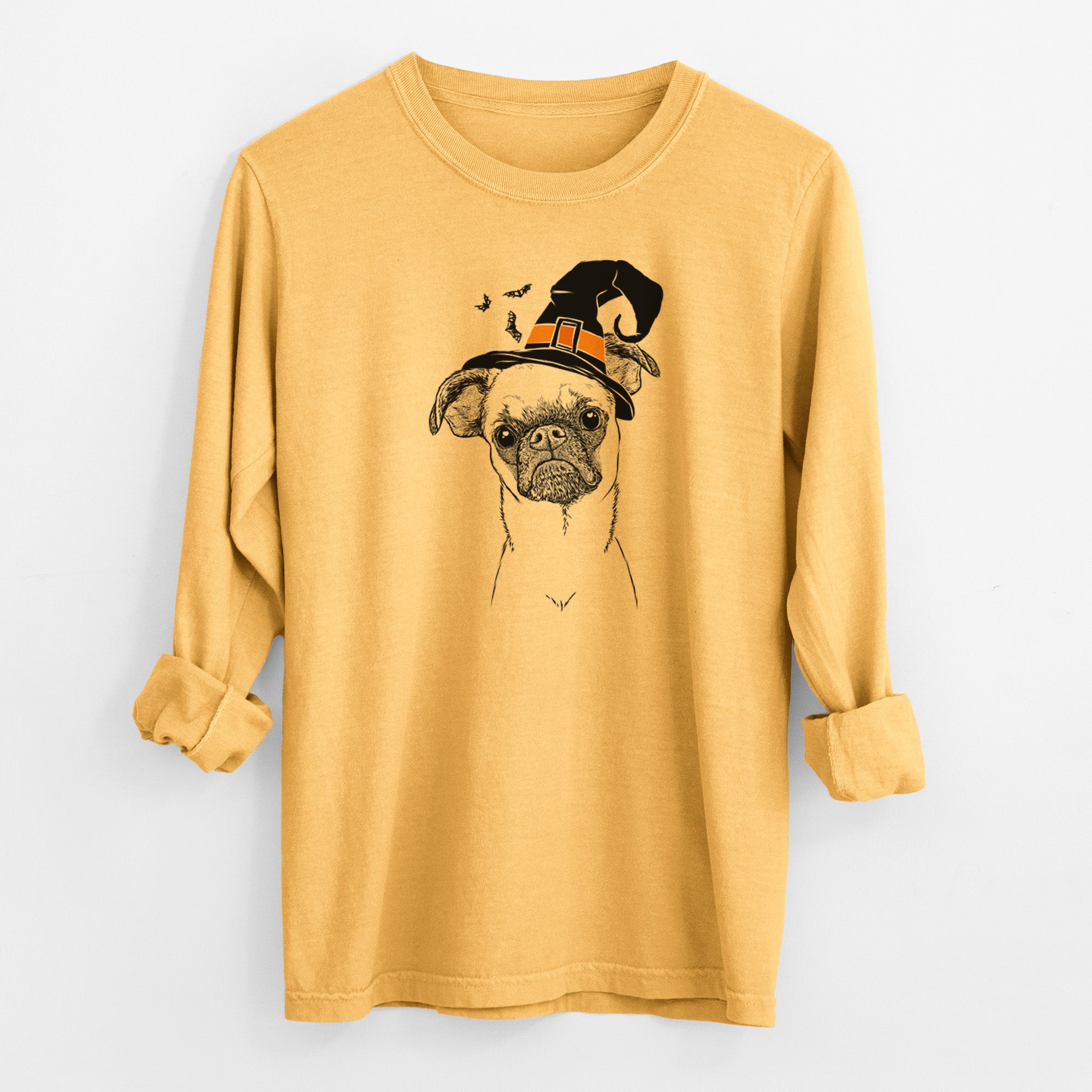 Witch Groot the Brussels Griffon - Men's Heavyweight 100% Cotton Long Sleeve