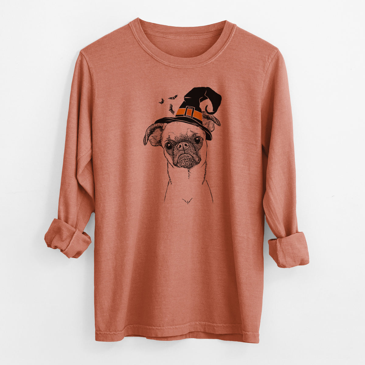 Witch Groot the Brussels Griffon - Men&#39;s Heavyweight 100% Cotton Long Sleeve