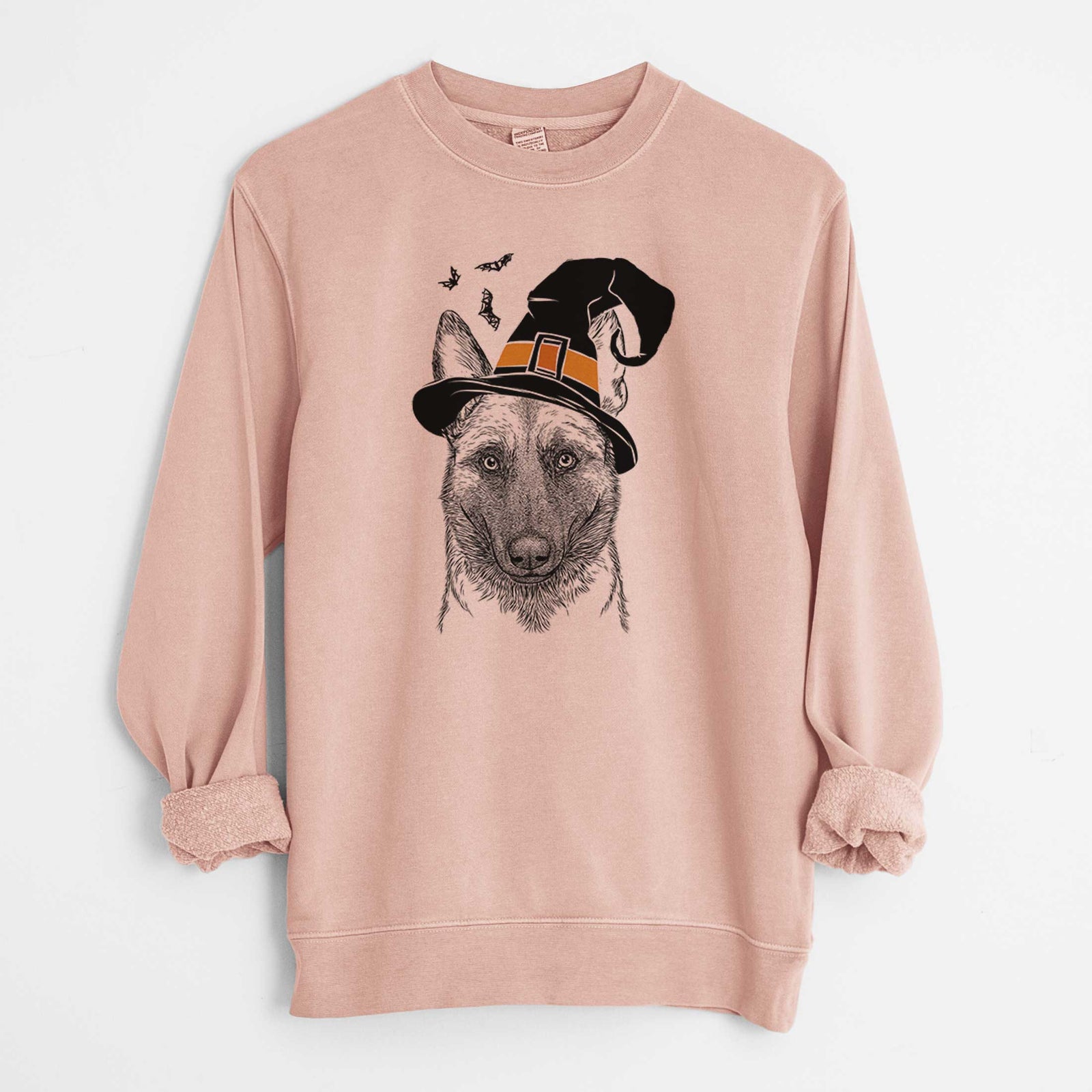 Witch Gunther the Belgian Malinois - Unisex Pigment Dyed Crew Sweatshirt