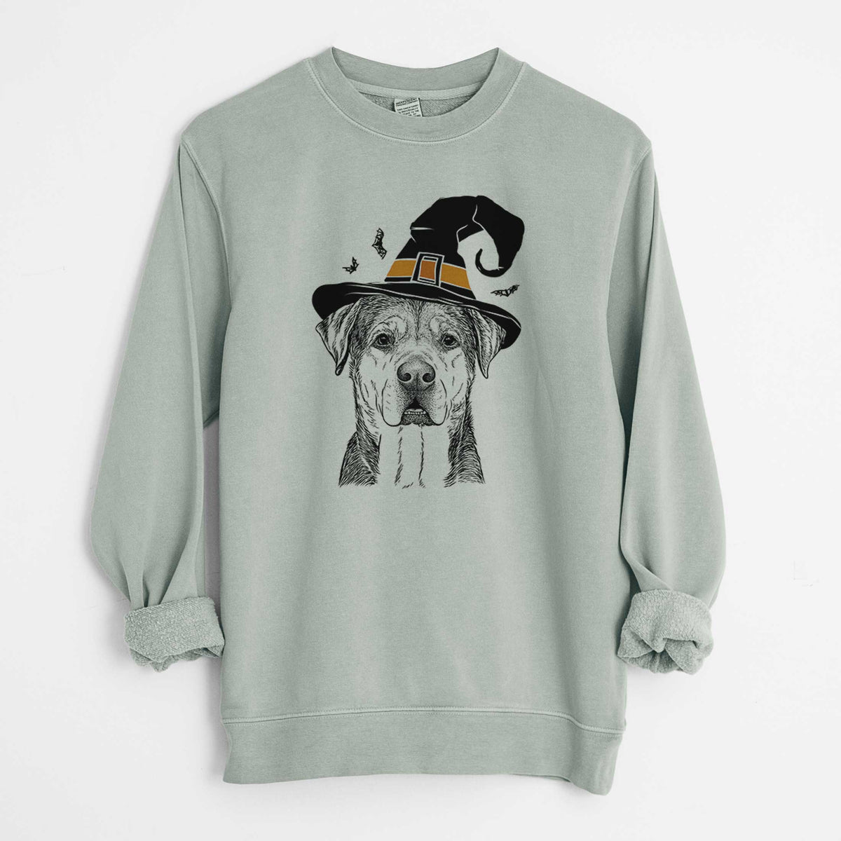 Witch Gus the Rottweiler Mix - Unisex Pigment Dyed Crew Sweatshirt