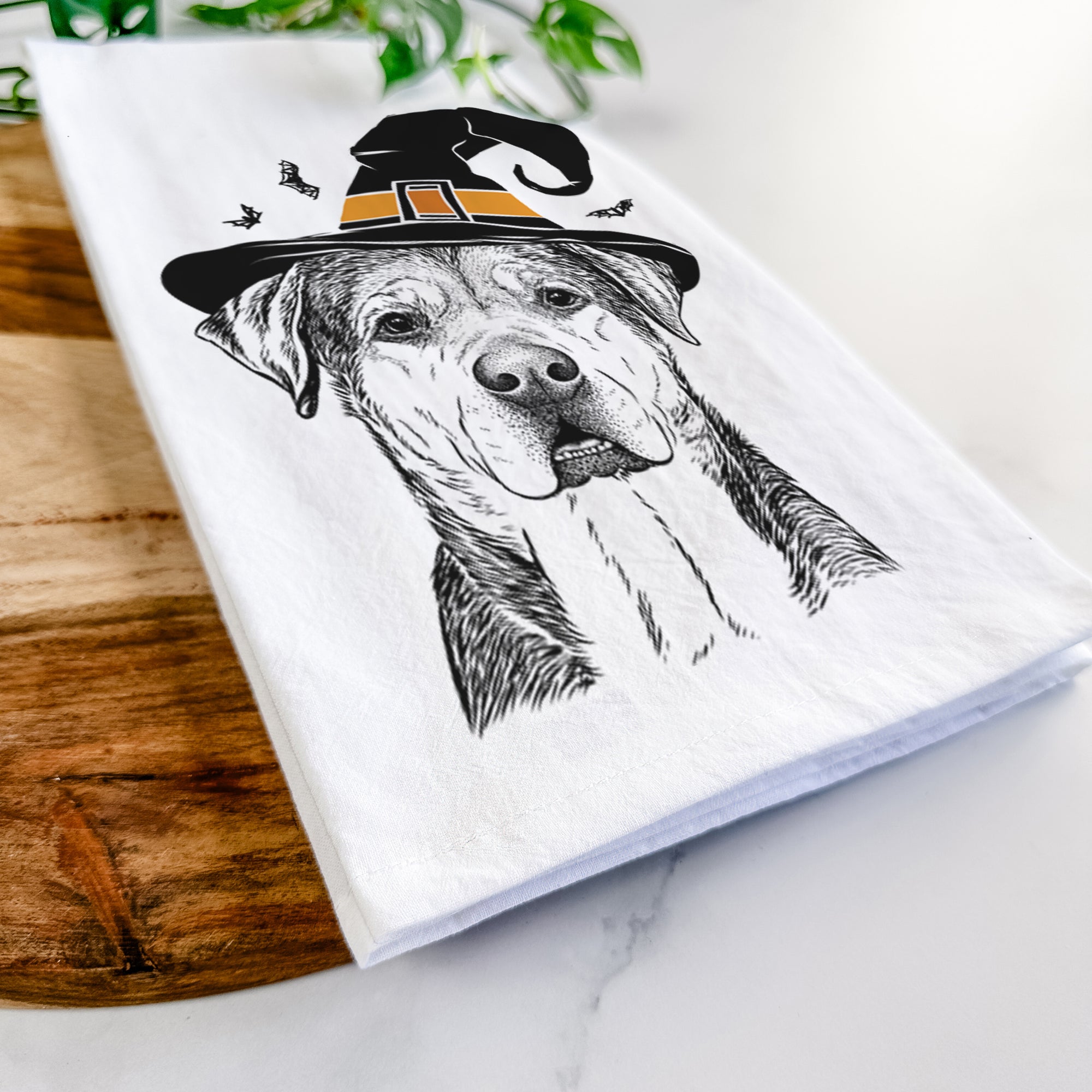 Gus the Rottweiler Mix Tea Towel