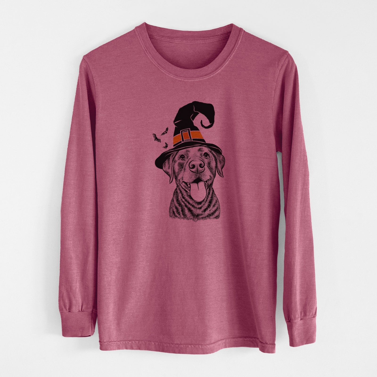 Witch Gwen the Labrador Retriever - Men's Heavyweight 100% Cotton Long Sleeve