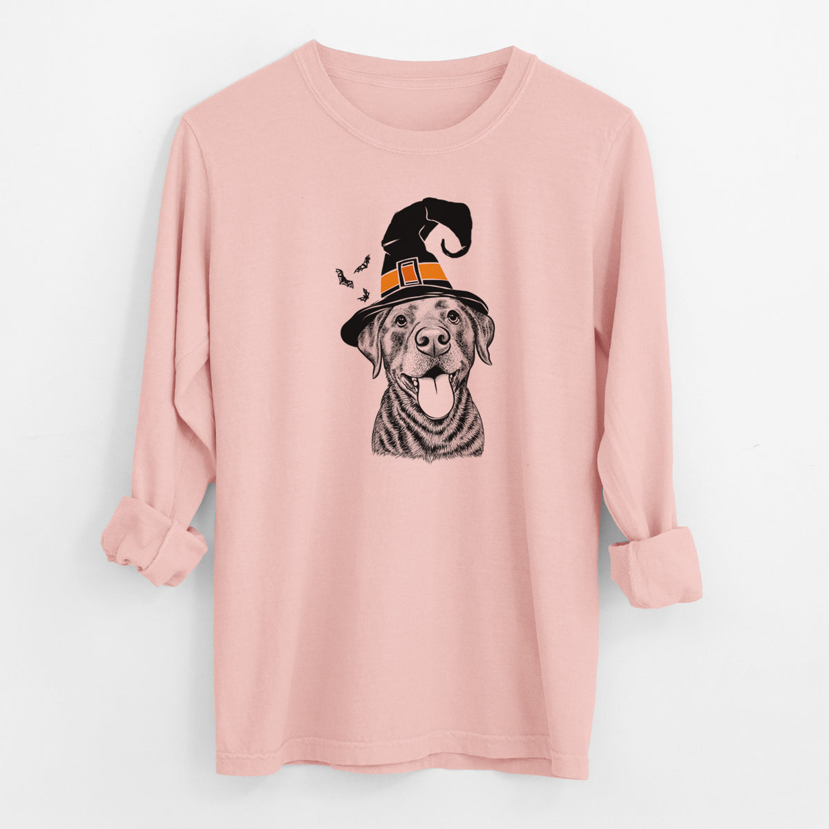 Witch Gwen the Labrador Retriever - Men's Heavyweight 100% Cotton Long Sleeve
