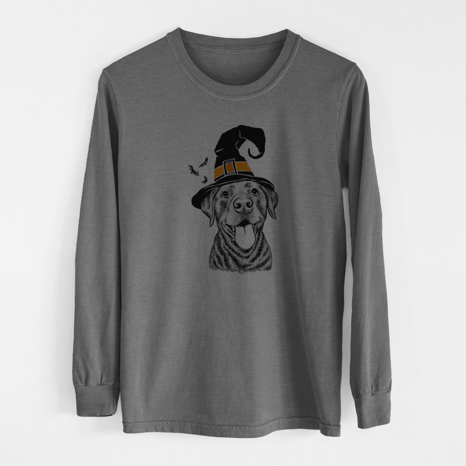 Witch Gwen the Labrador Retriever - Men's Heavyweight 100% Cotton Long Sleeve