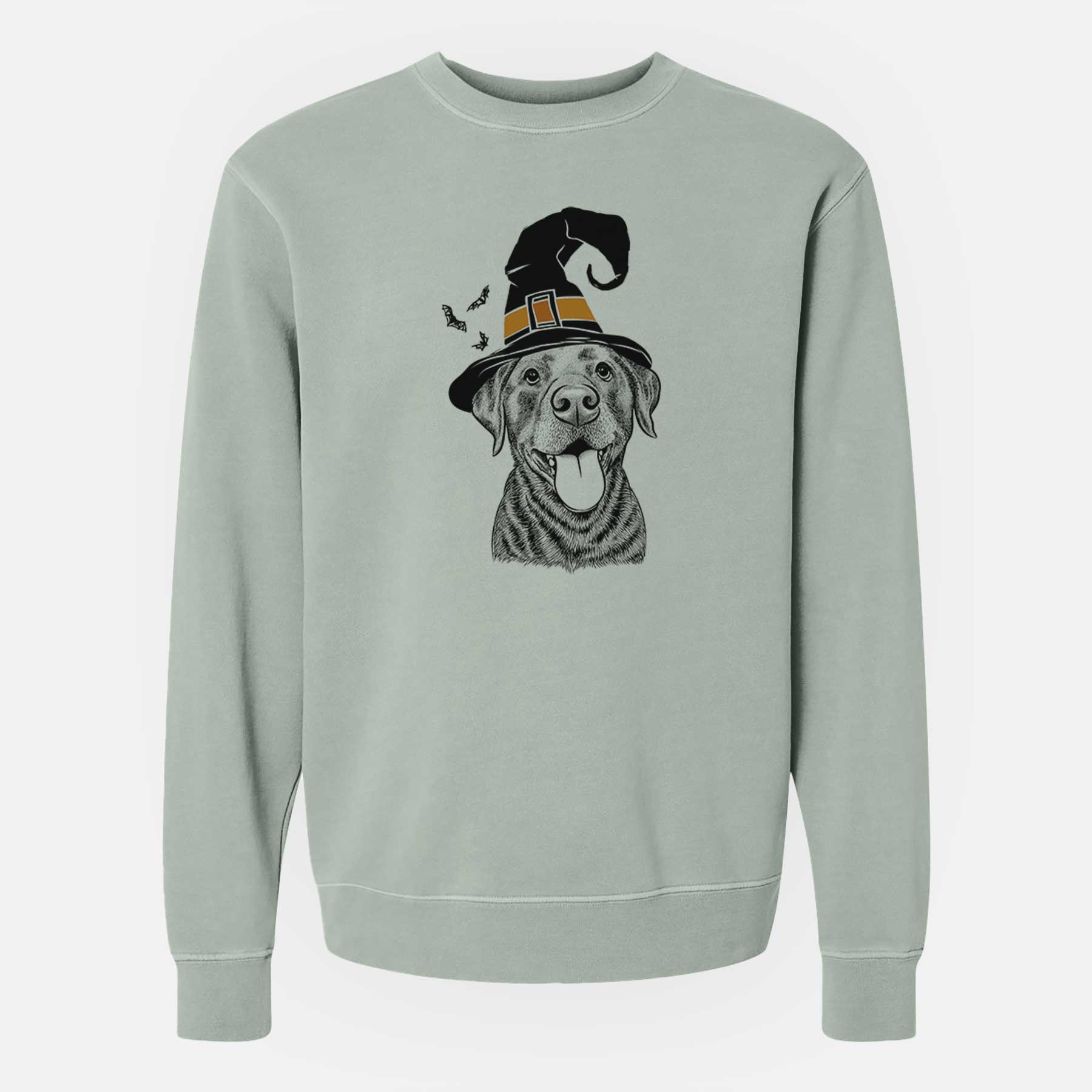 Witch Gwen the Labrador Retriever - Unisex Pigment Dyed Crew Sweatshirt