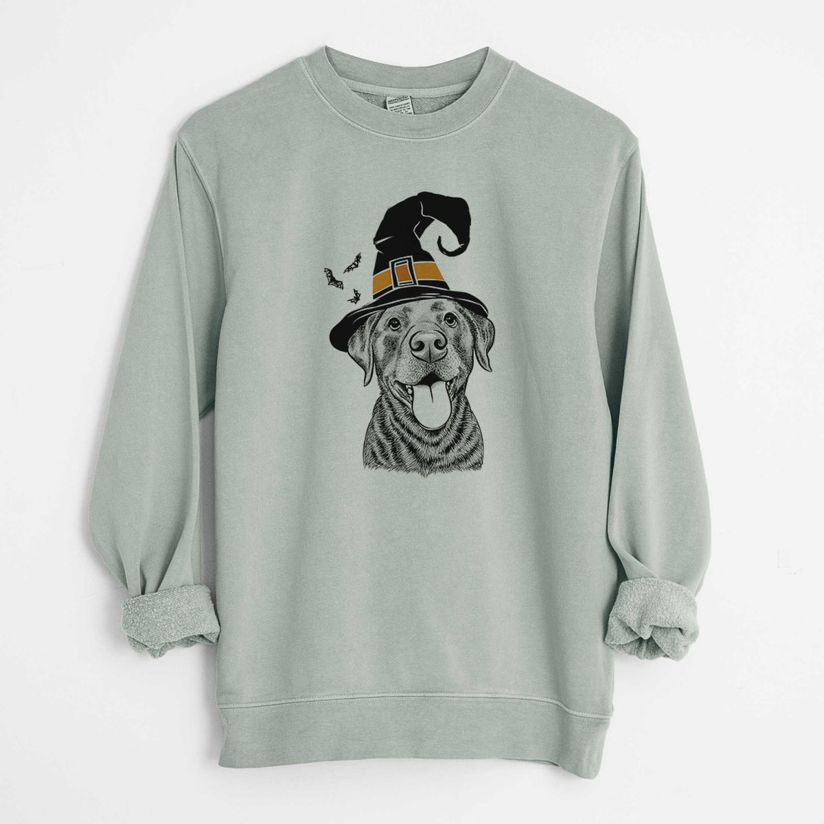 Witch Gwen the Labrador Retriever - Unisex Pigment Dyed Crew Sweatshirt