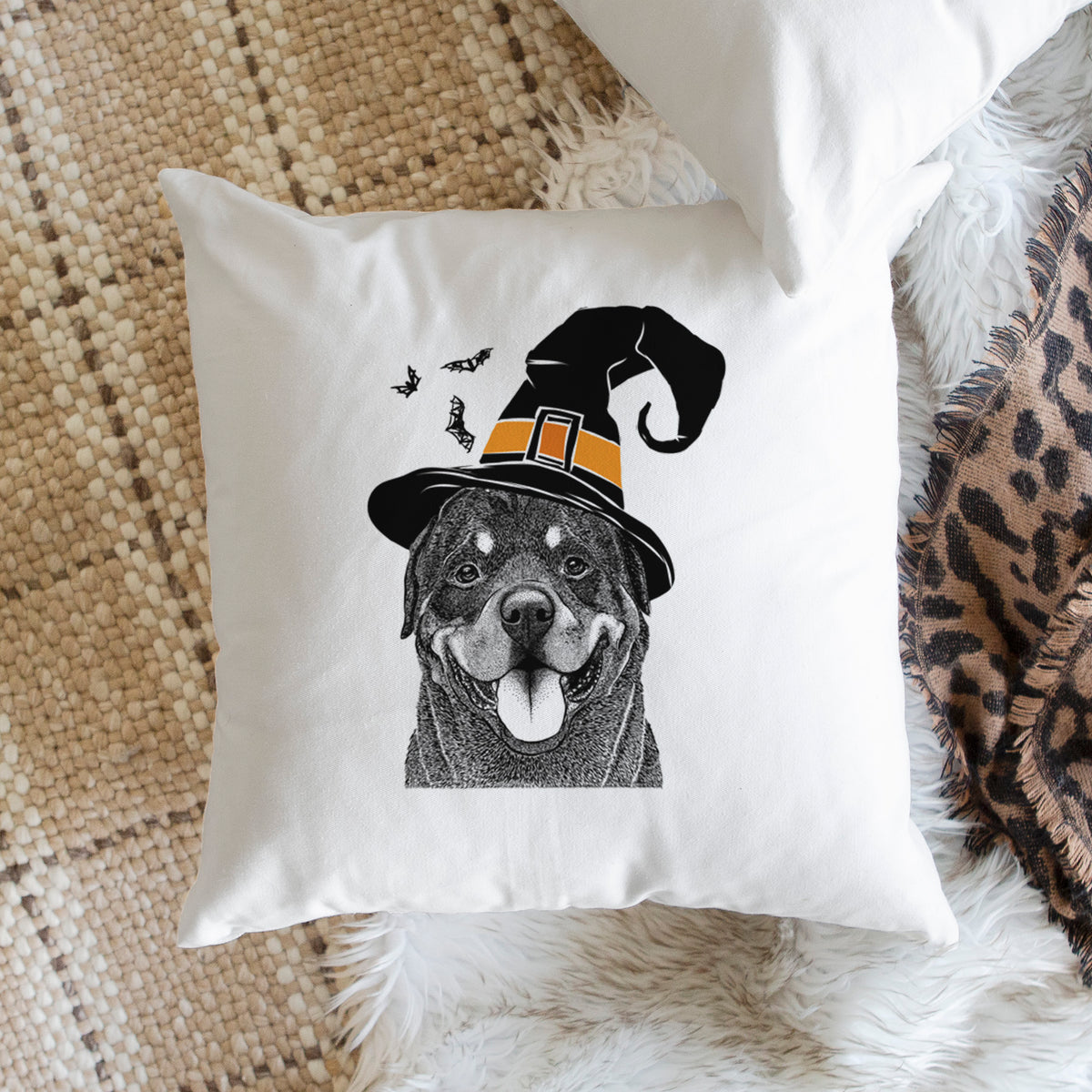 Hagan the Rottweiler - Throw Pillow Cover