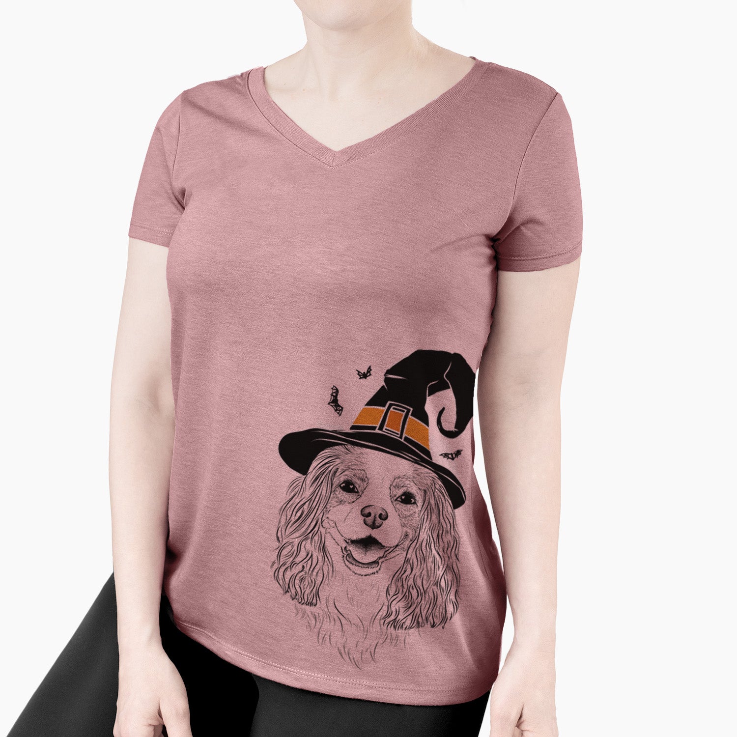 Witch Halley Comet the Cavalier King Charles Spaniel - Women's Perfect V-neck Shirt