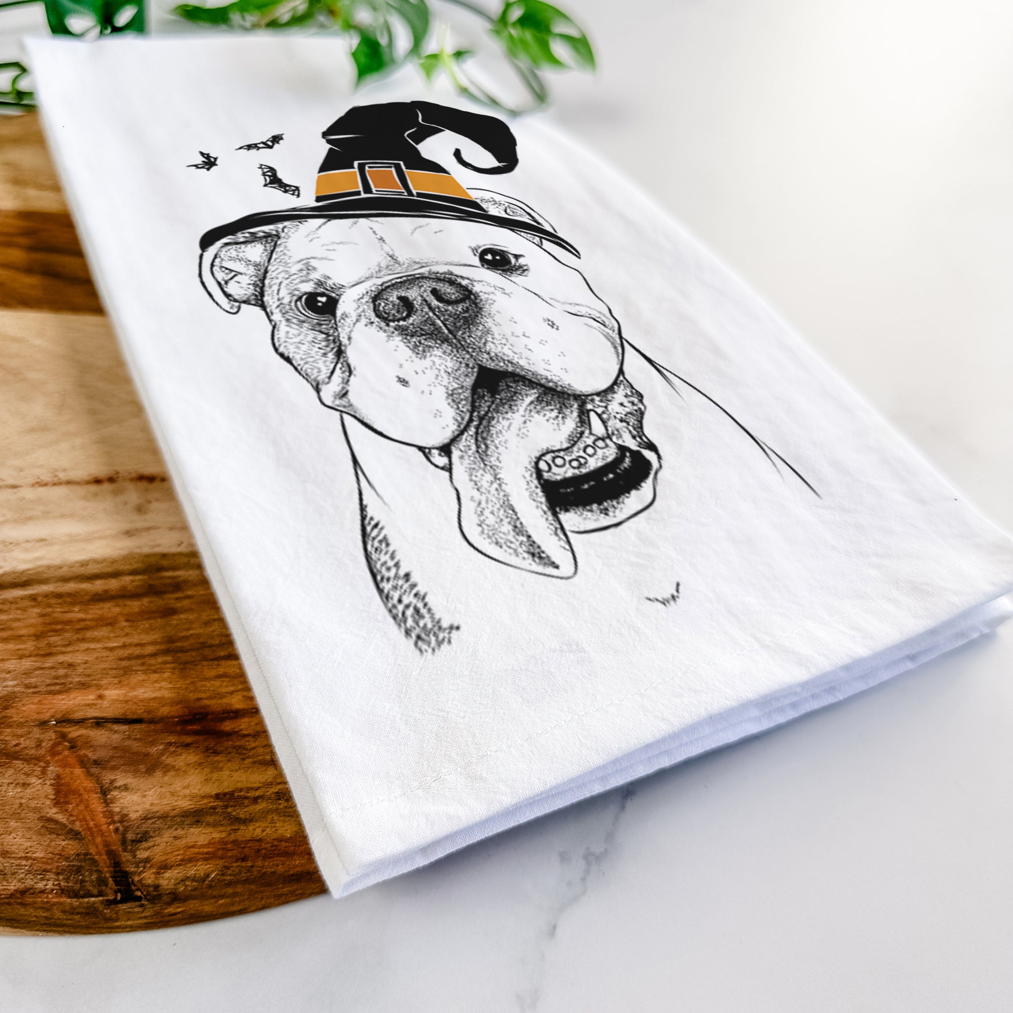 Hank the English Bulldog Tea Towel