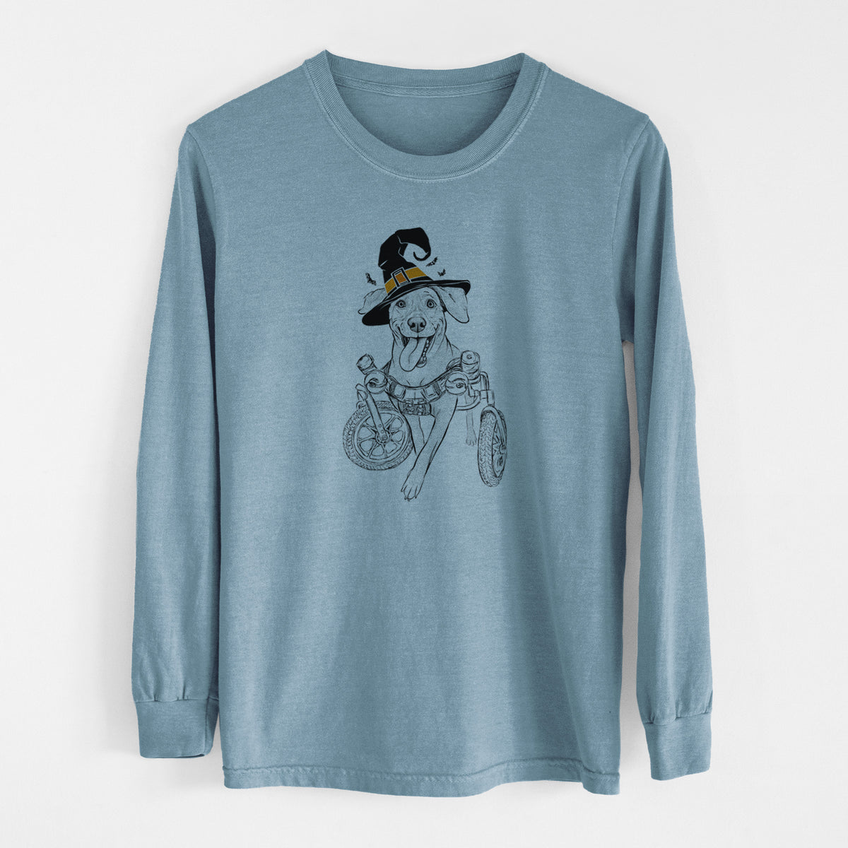 Witch Hannah the Pitbull Mix - Men's Heavyweight 100% Cotton Long Sleeve