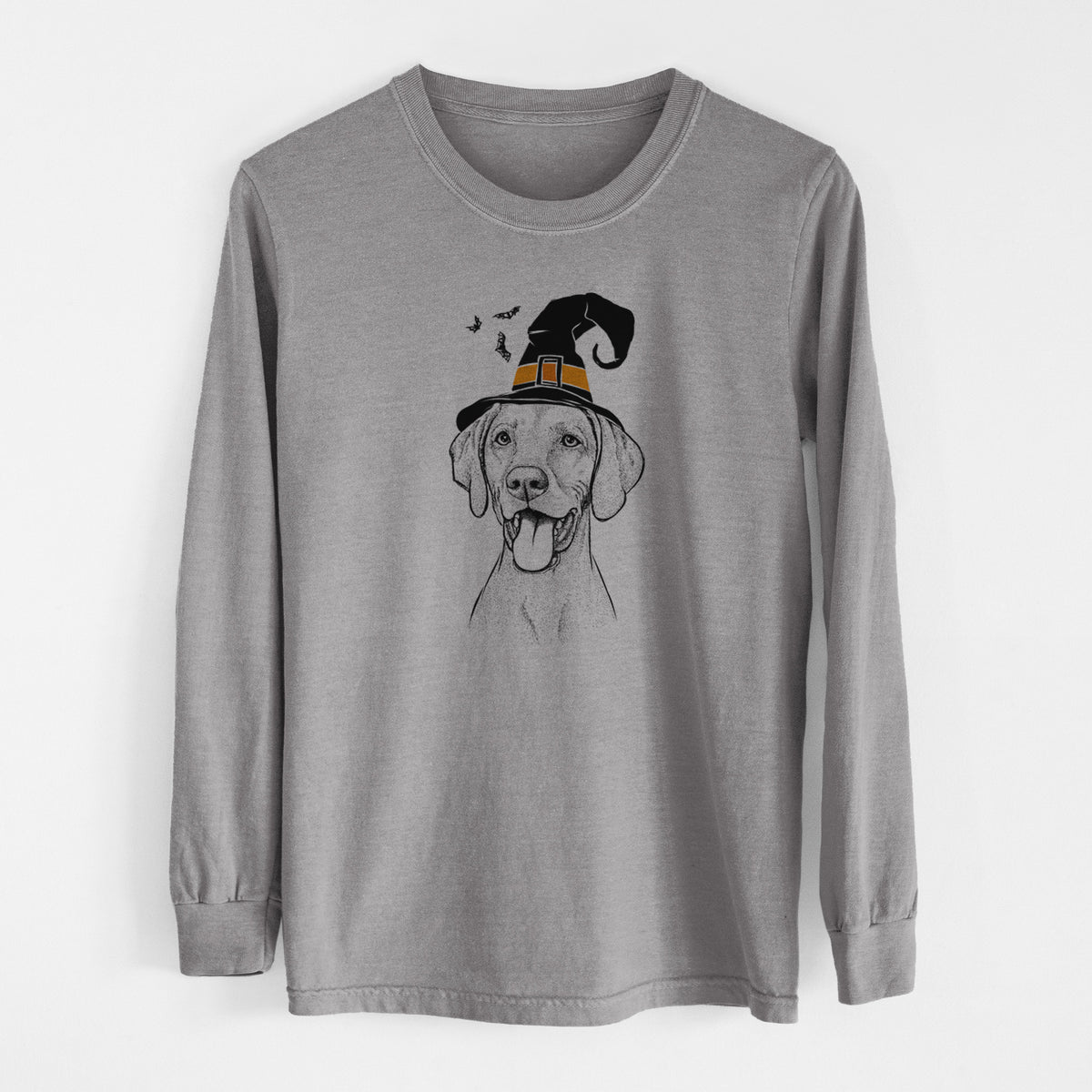 Witch Harper the Vizsla - Men's Heavyweight 100% Cotton Long Sleeve