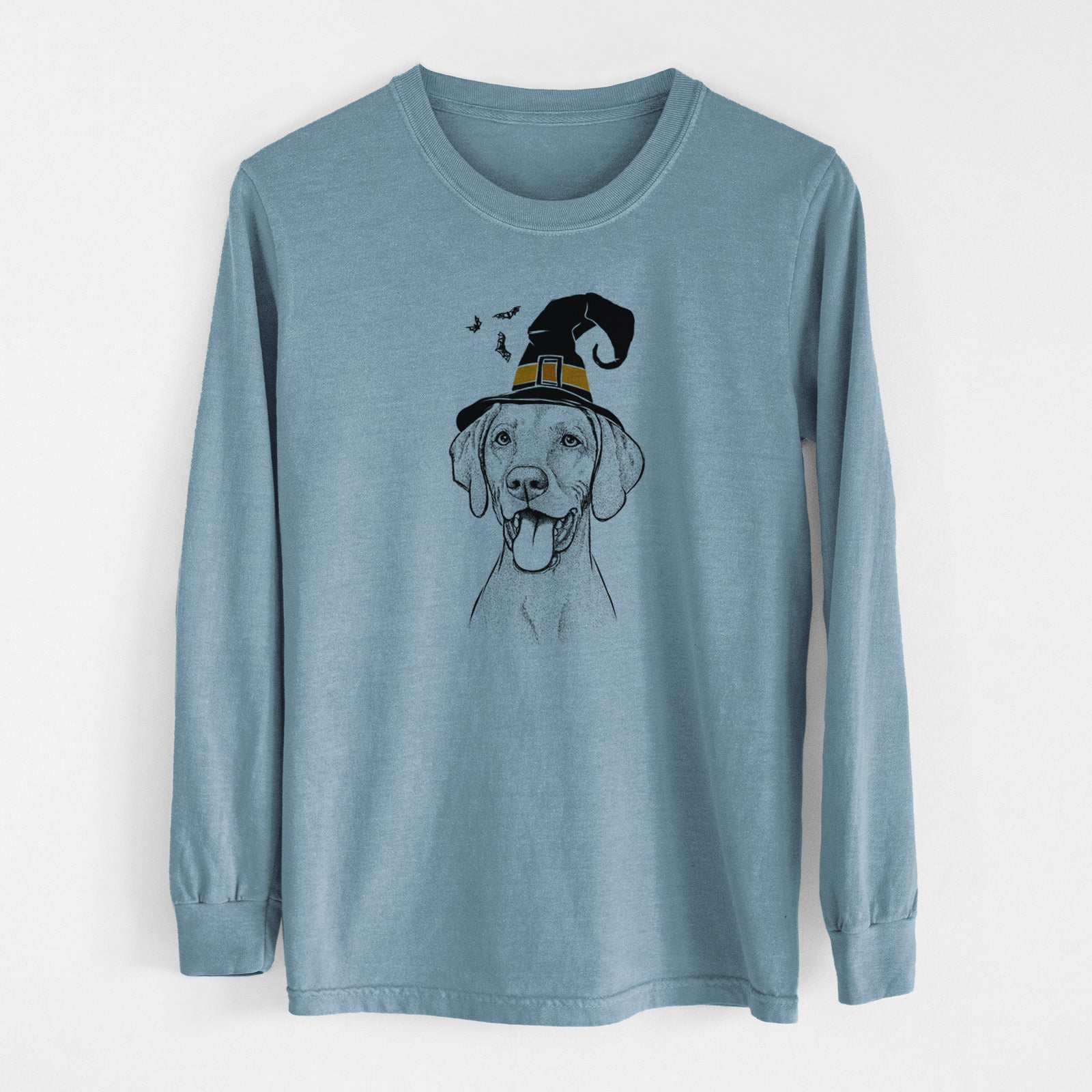 Witch Harper the Vizsla - Men's Heavyweight 100% Cotton Long Sleeve