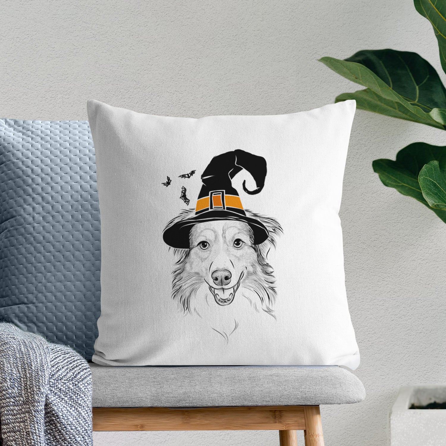 Hattie the Australian Shepherd - Throw Pillow Cover