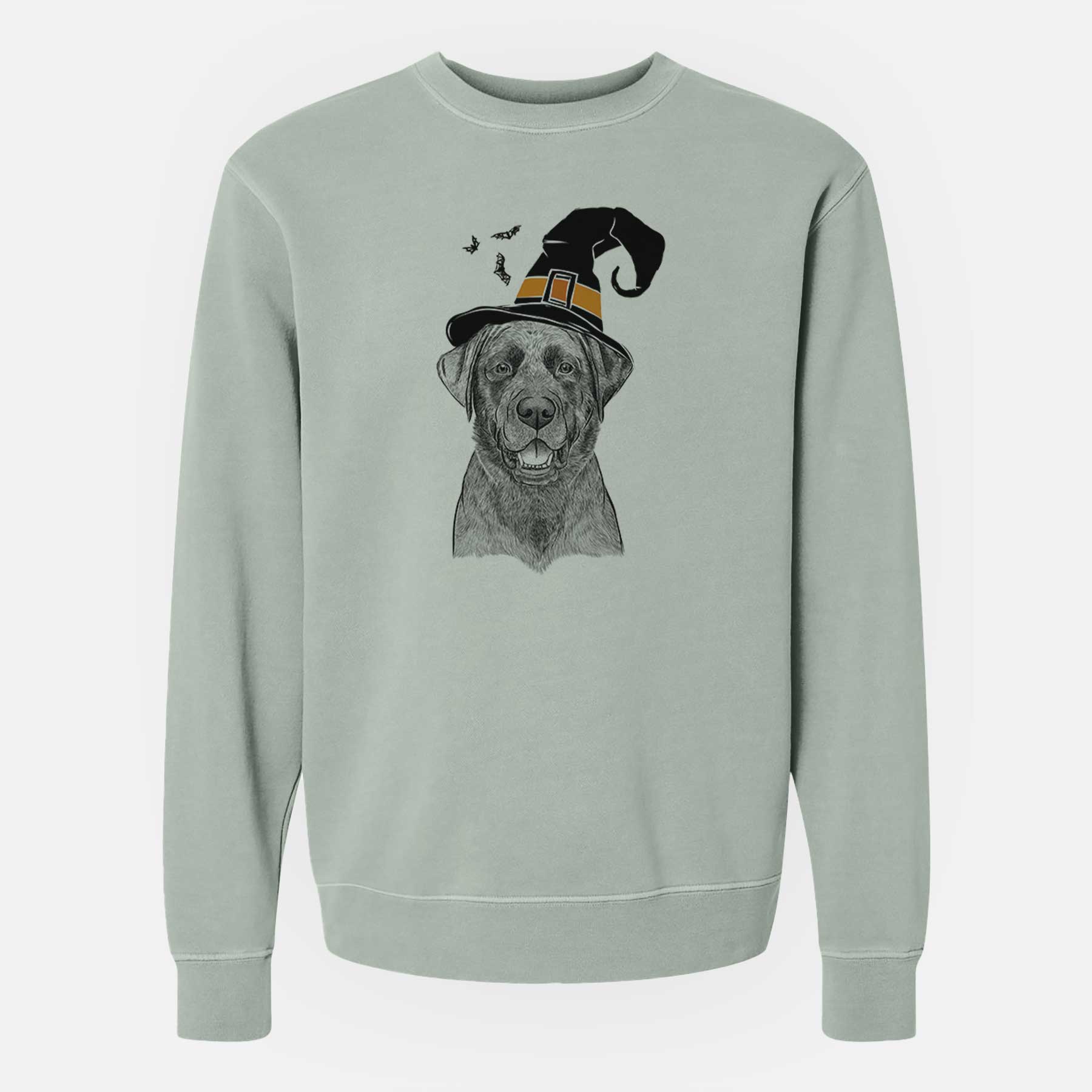 Witch Heath the Black Lab - Unisex Pigment Dyed Crew Sweatshirt