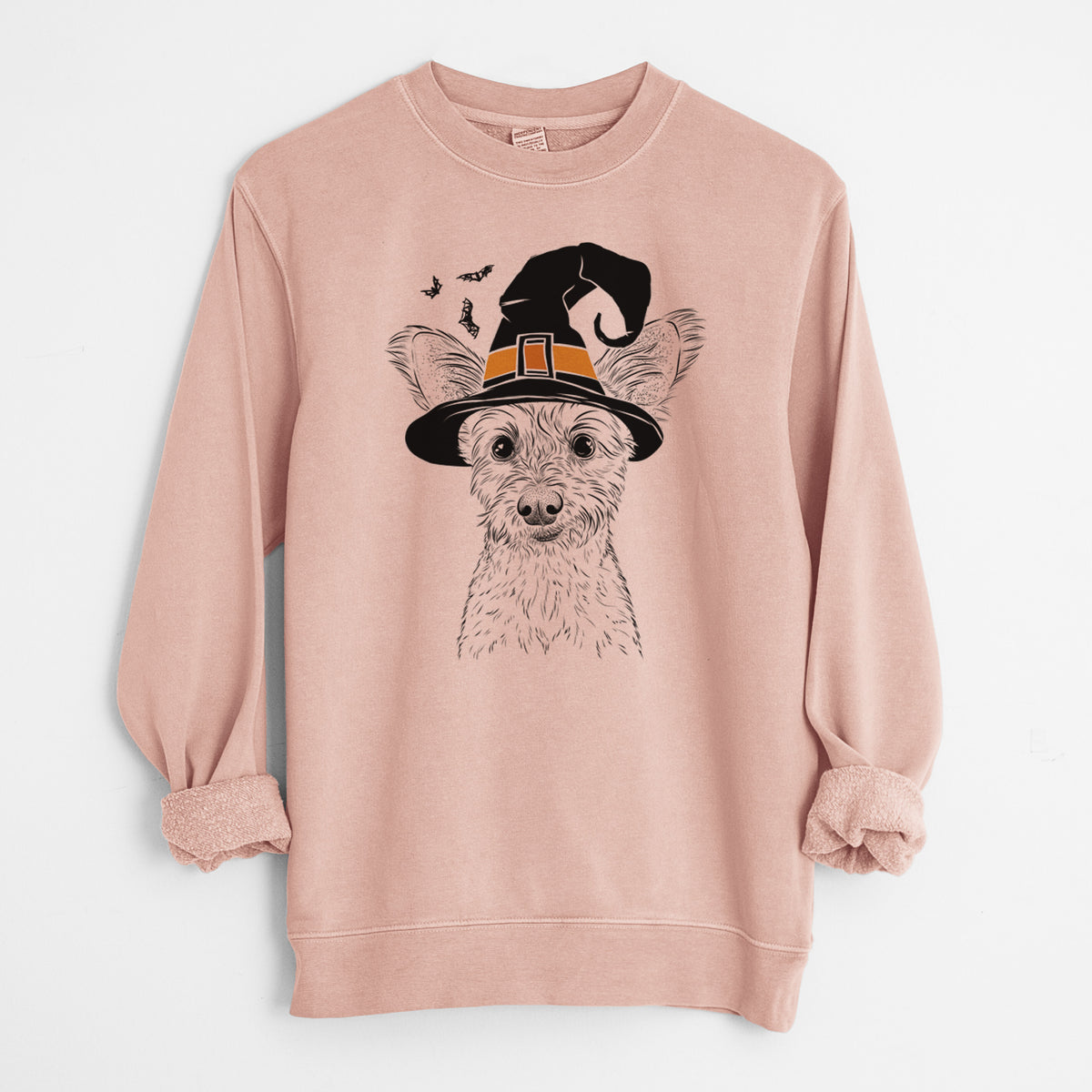 Witch Heidi the Schnauzer Mix - Unisex Pigment Dyed Crew Sweatshirt