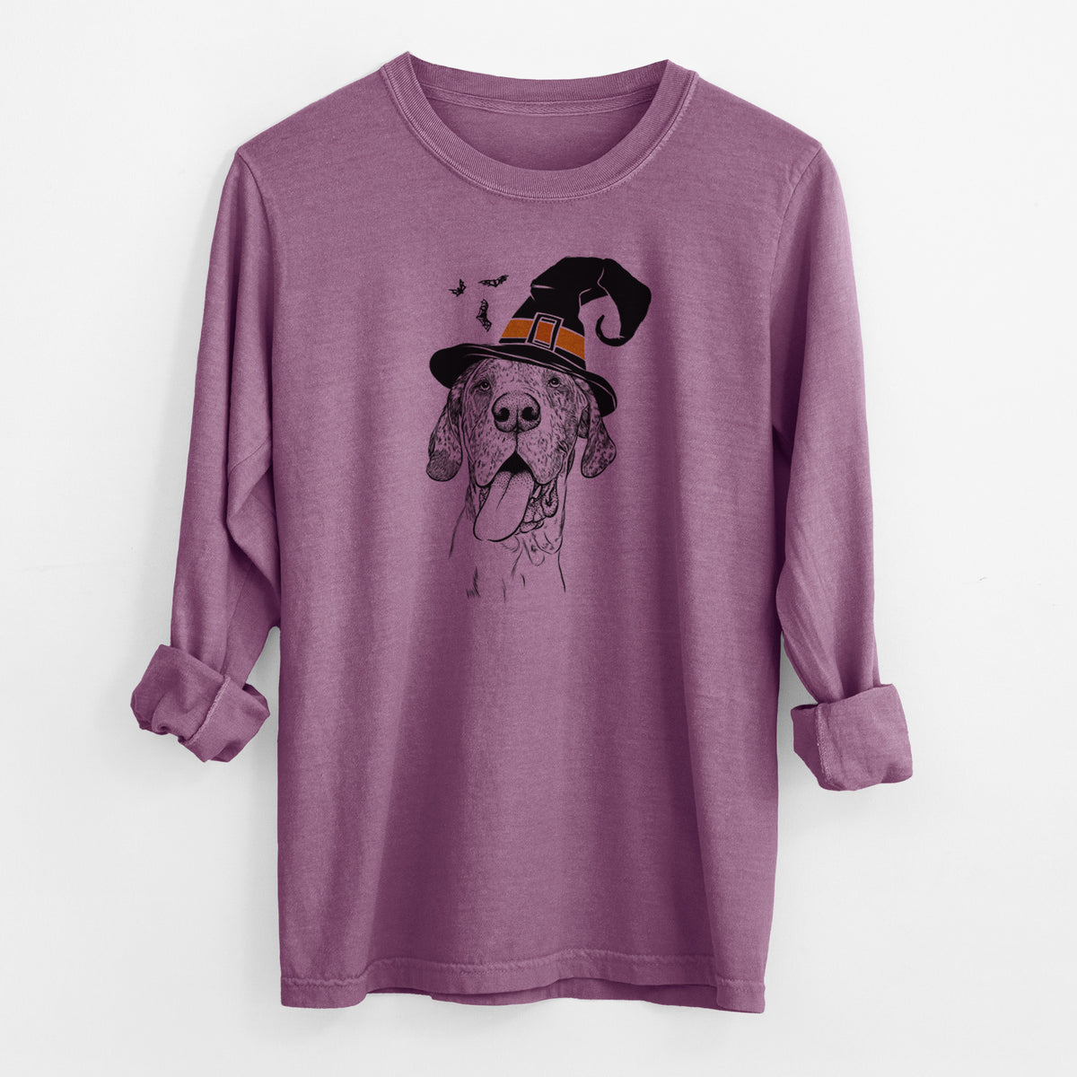 Witch Hennessey the Great Dane - Men's Heavyweight 100% Cotton Long Sleeve