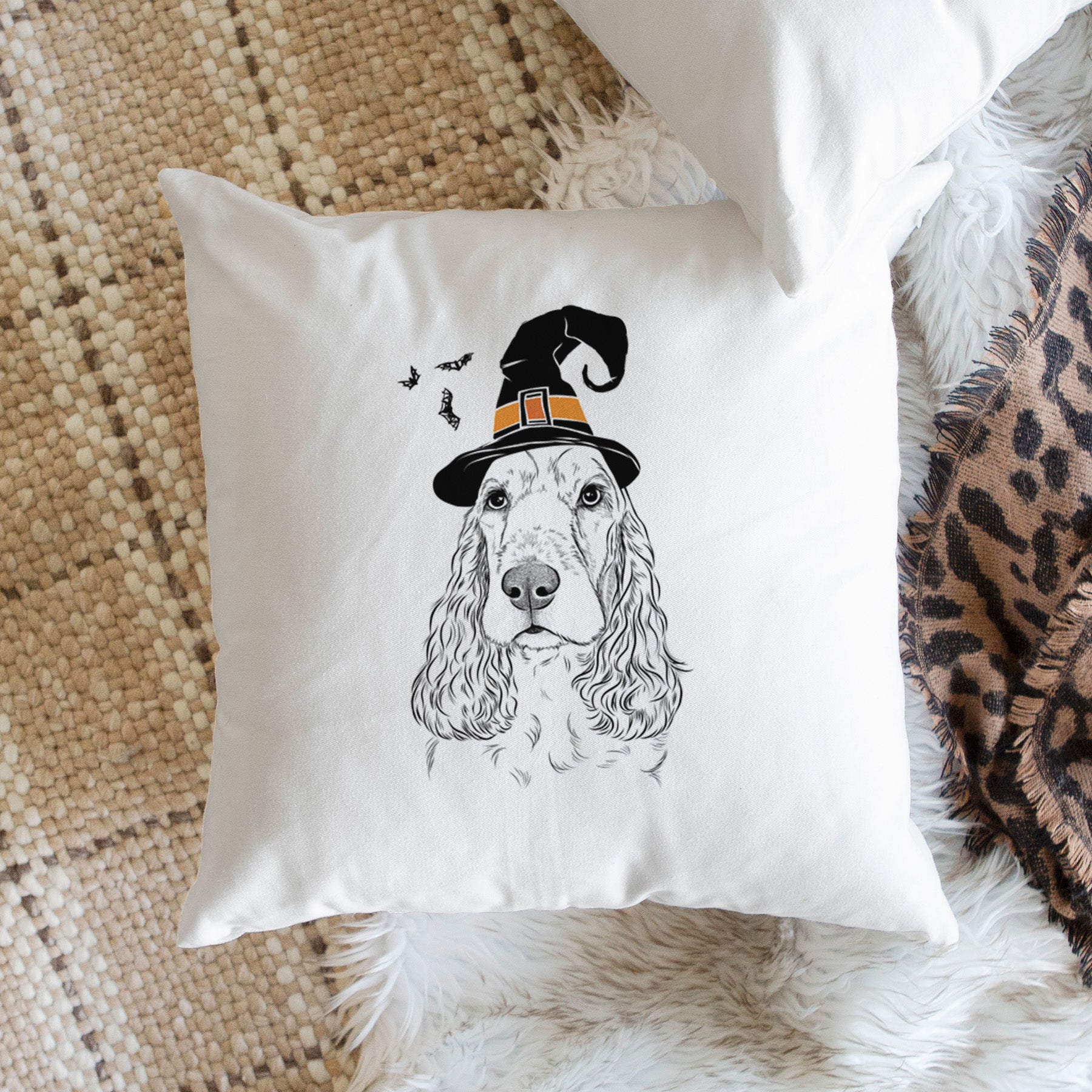 Henry the English Cocker Spaniel - Throw Pillow Cover