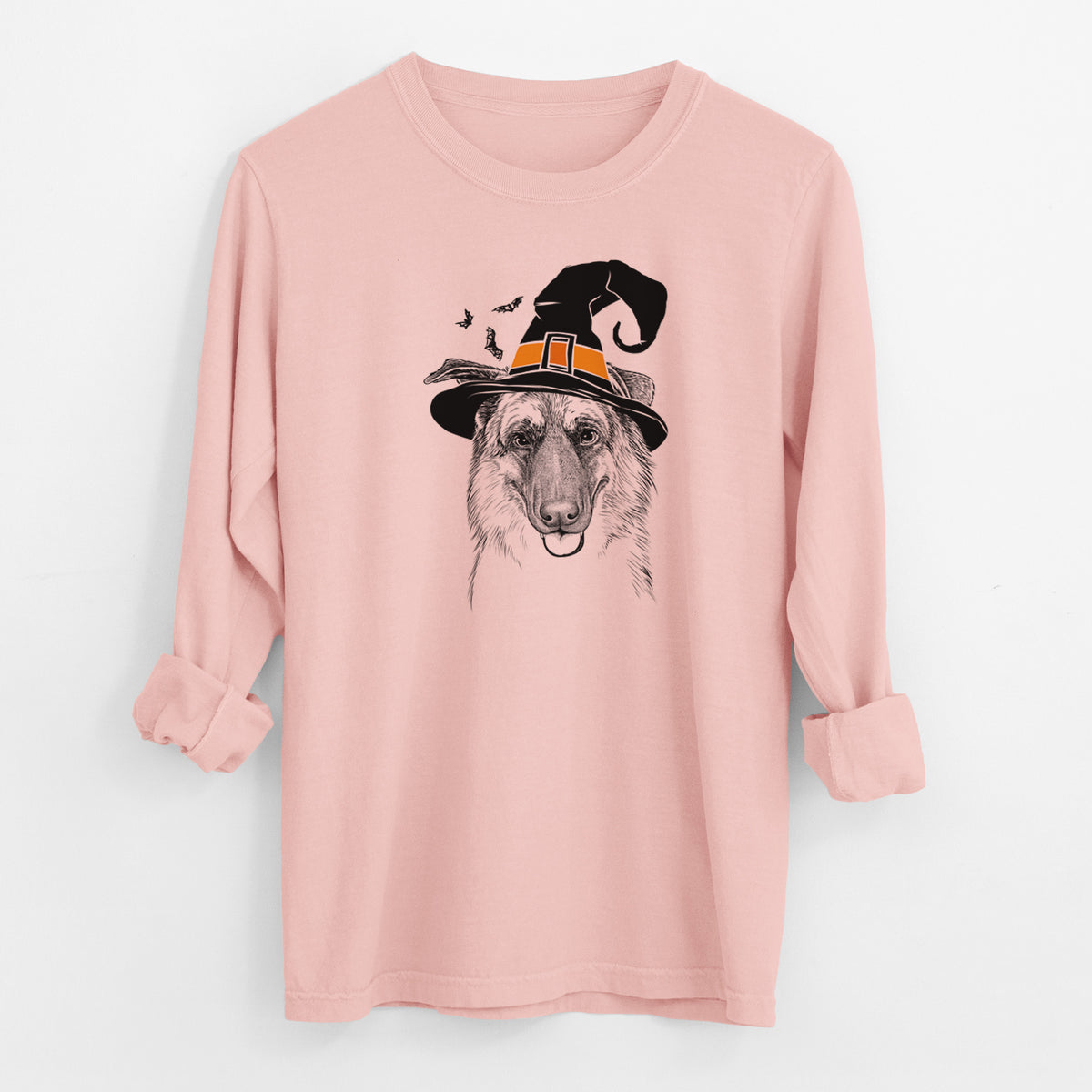 Witch Henry the German Shepherd - Men's Heavyweight 100% Cotton Long Sleeve