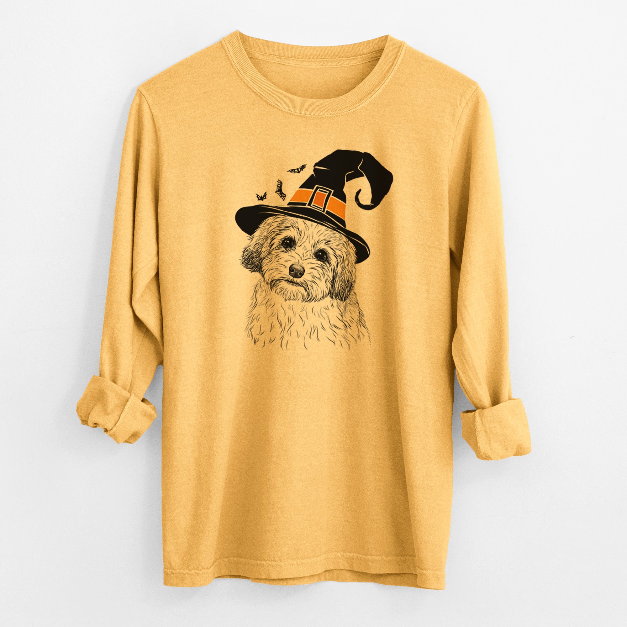 Witch Henry the Havanese - Men's Heavyweight 100% Cotton Long Sleeve