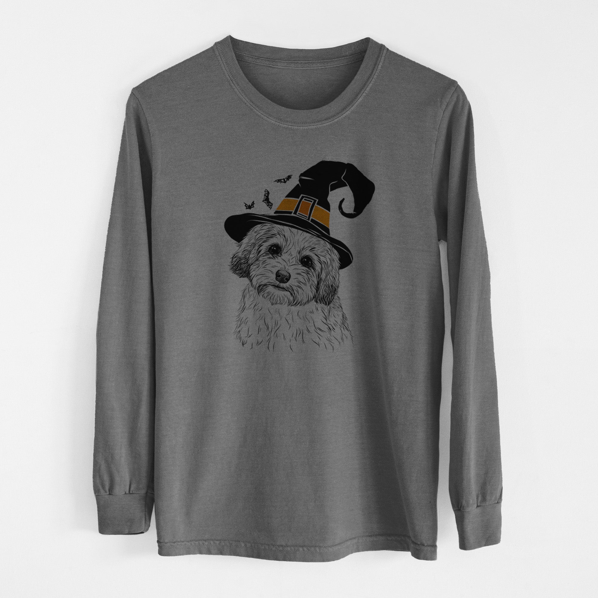 Witch Henry the Havanese - Men's Heavyweight 100% Cotton Long Sleeve