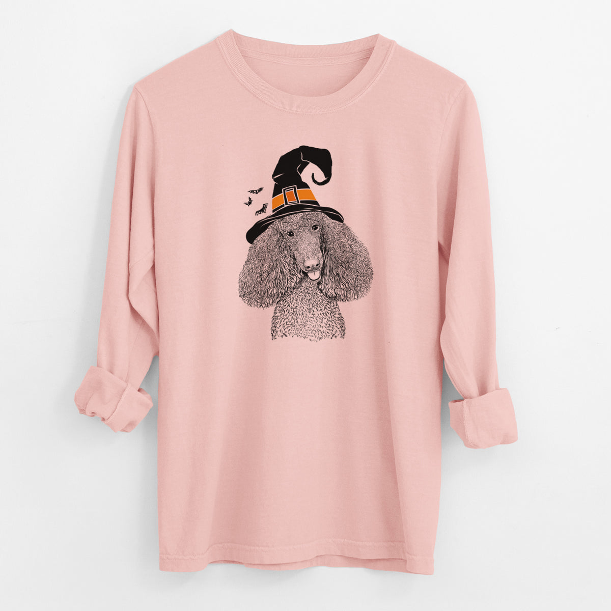 Witch Henry the Standard Poodle - Men's Heavyweight 100% Cotton Long Sleeve