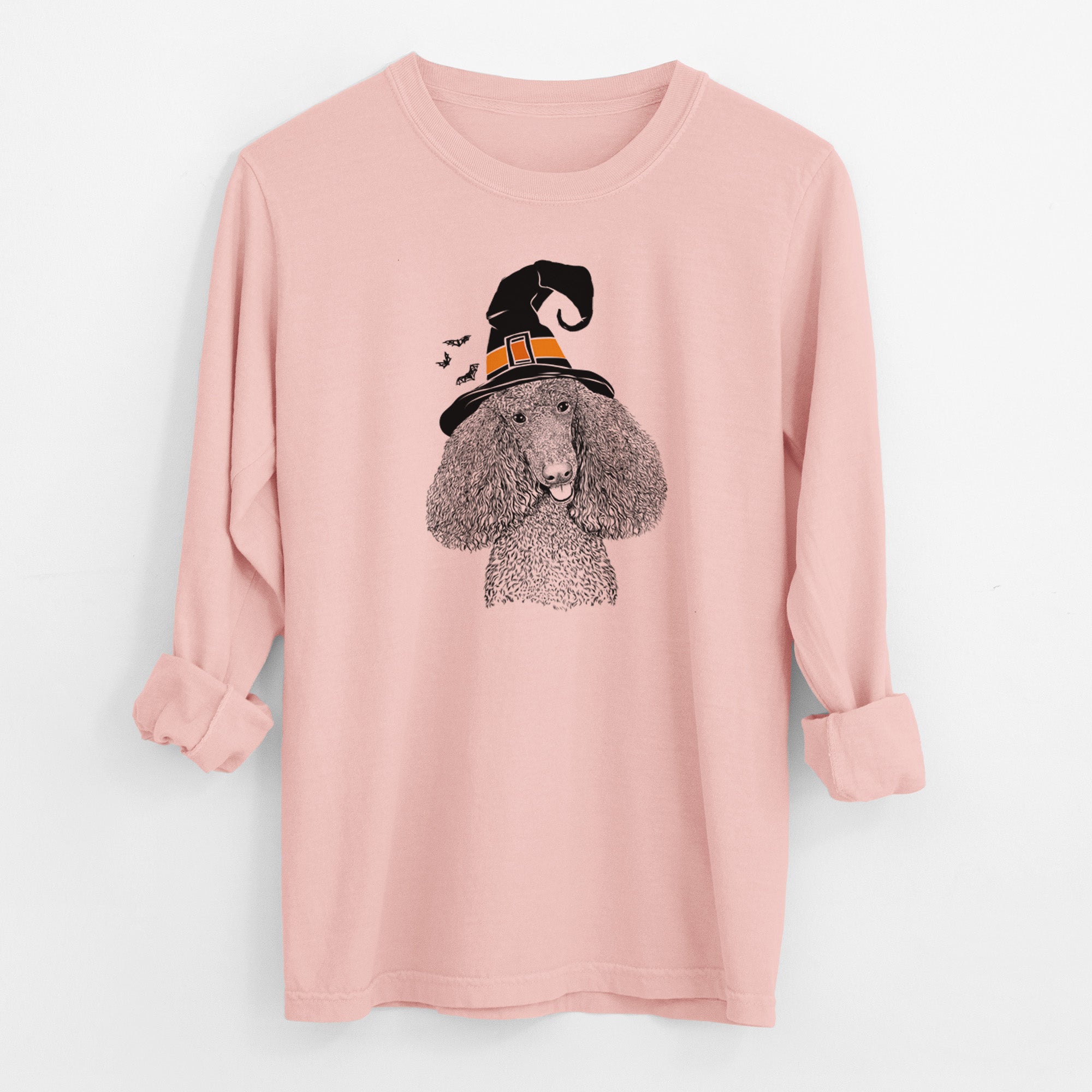 Witch Henry the Standard Poodle - Men's Heavyweight 100% Cotton Long Sleeve