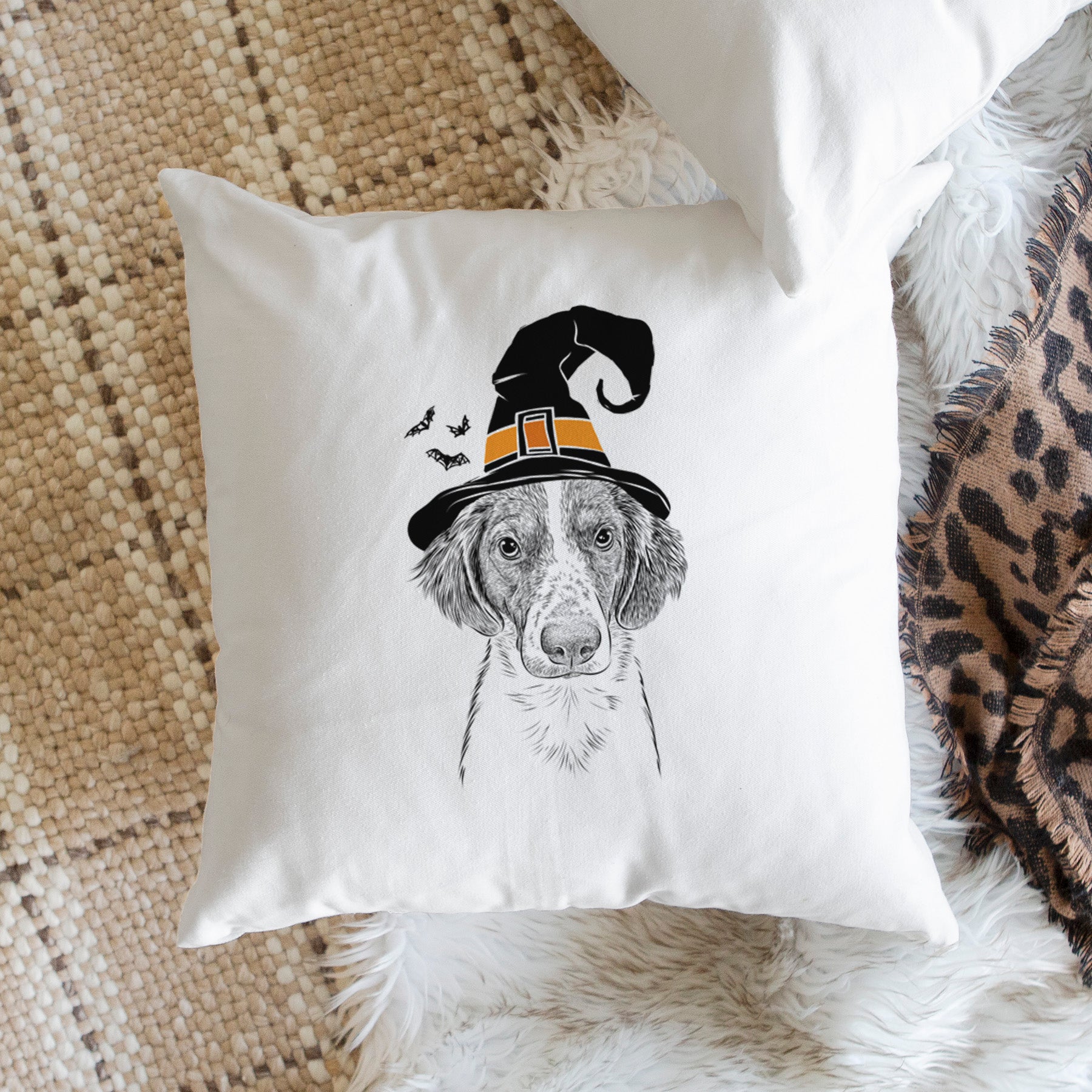 Holly the Brittany Spaniel - Throw Pillow Cover