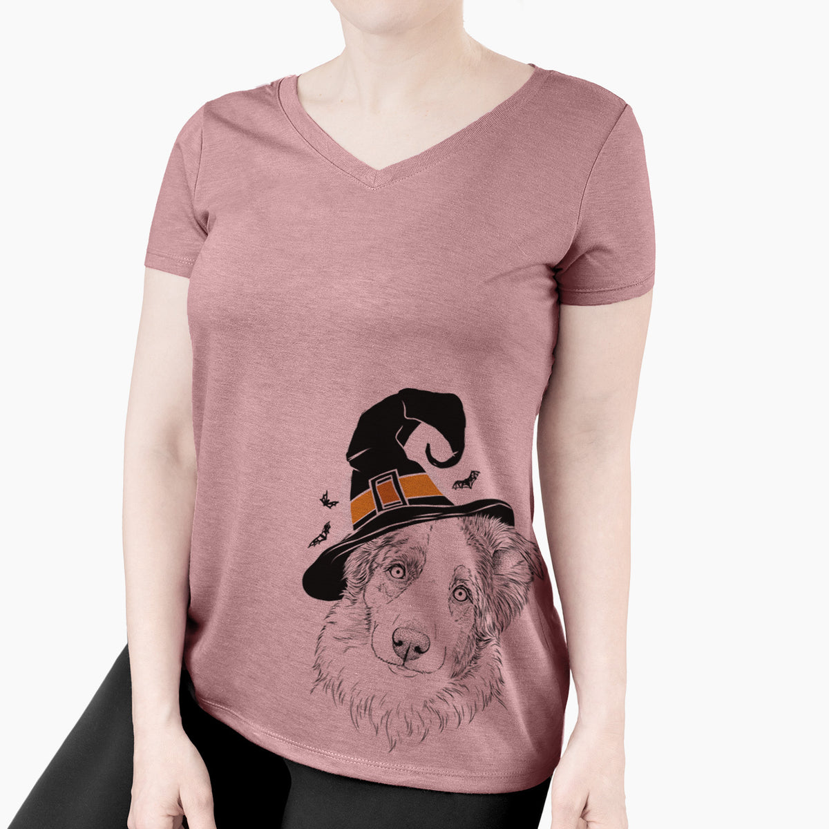 Witch HoneyBee the Miniature Australian Shepherd - Women's Perfect V-neck Shirt